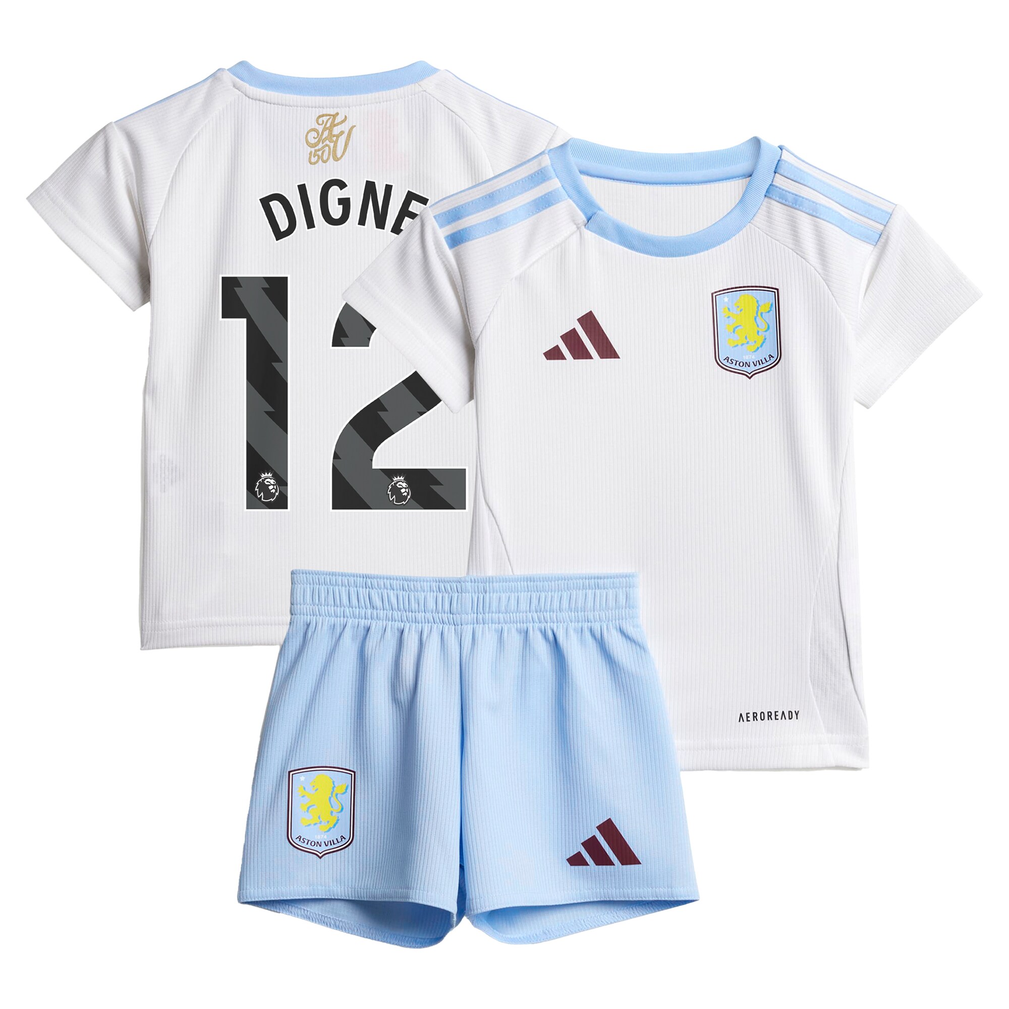 aston villa adidas away baby kit 2024-25 with digne 12 printing Collection - Official Aston Villa Kits
