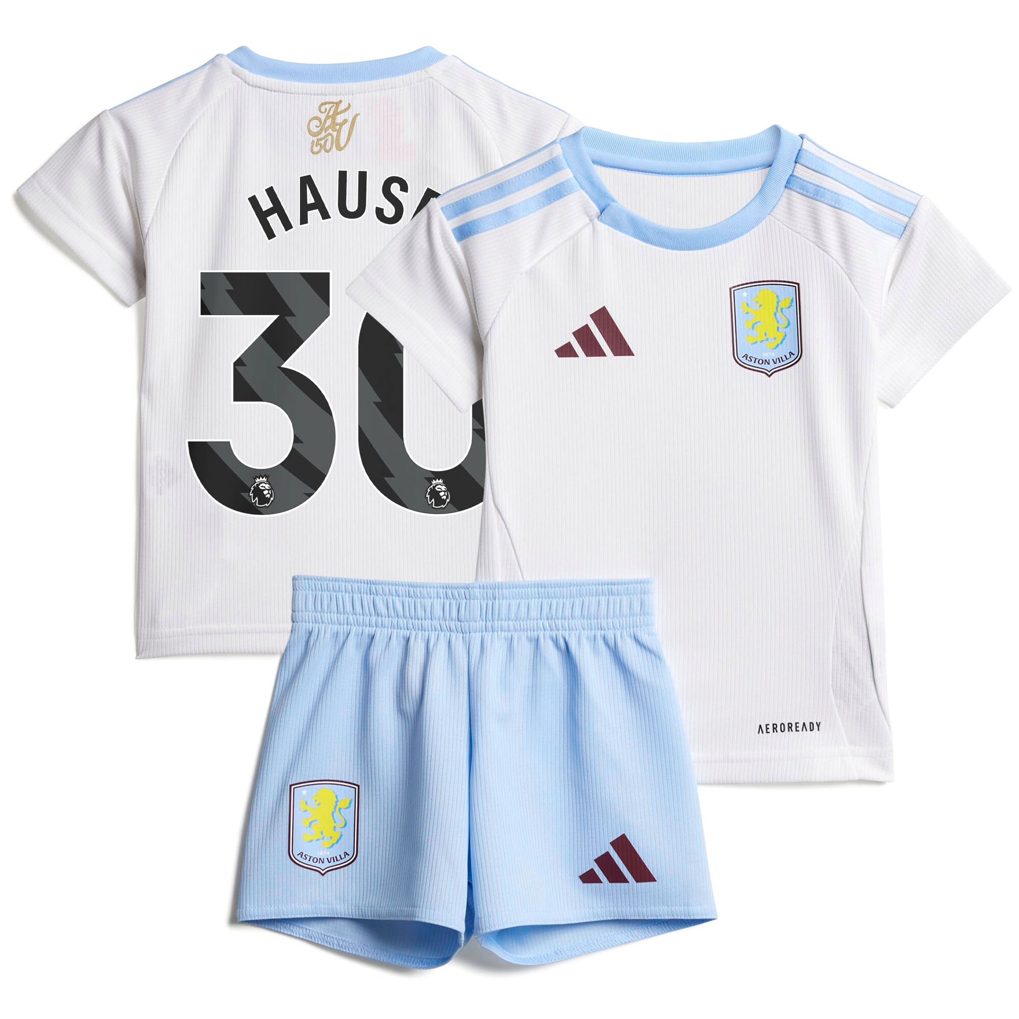 aston villa adidas away baby kit 2024-25 with hause 30 printing Collection - Official Aston Villa Kits