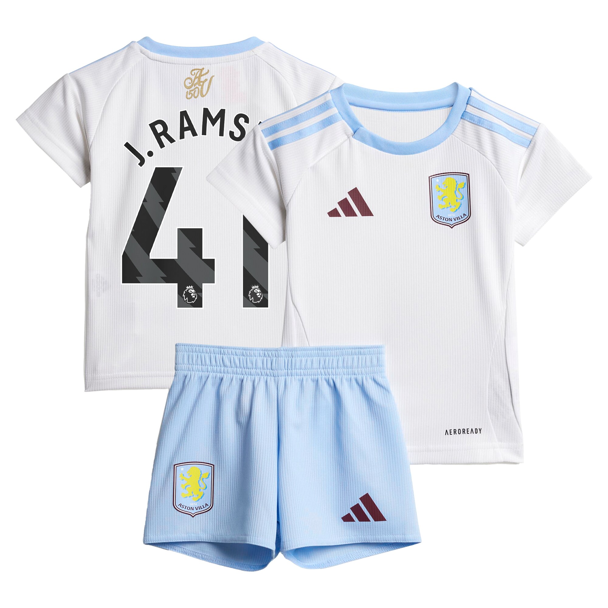 aston villa adidas away baby kit 2024-25 with j. ramsey 41 printing Collection - Official Aston Villa Kits