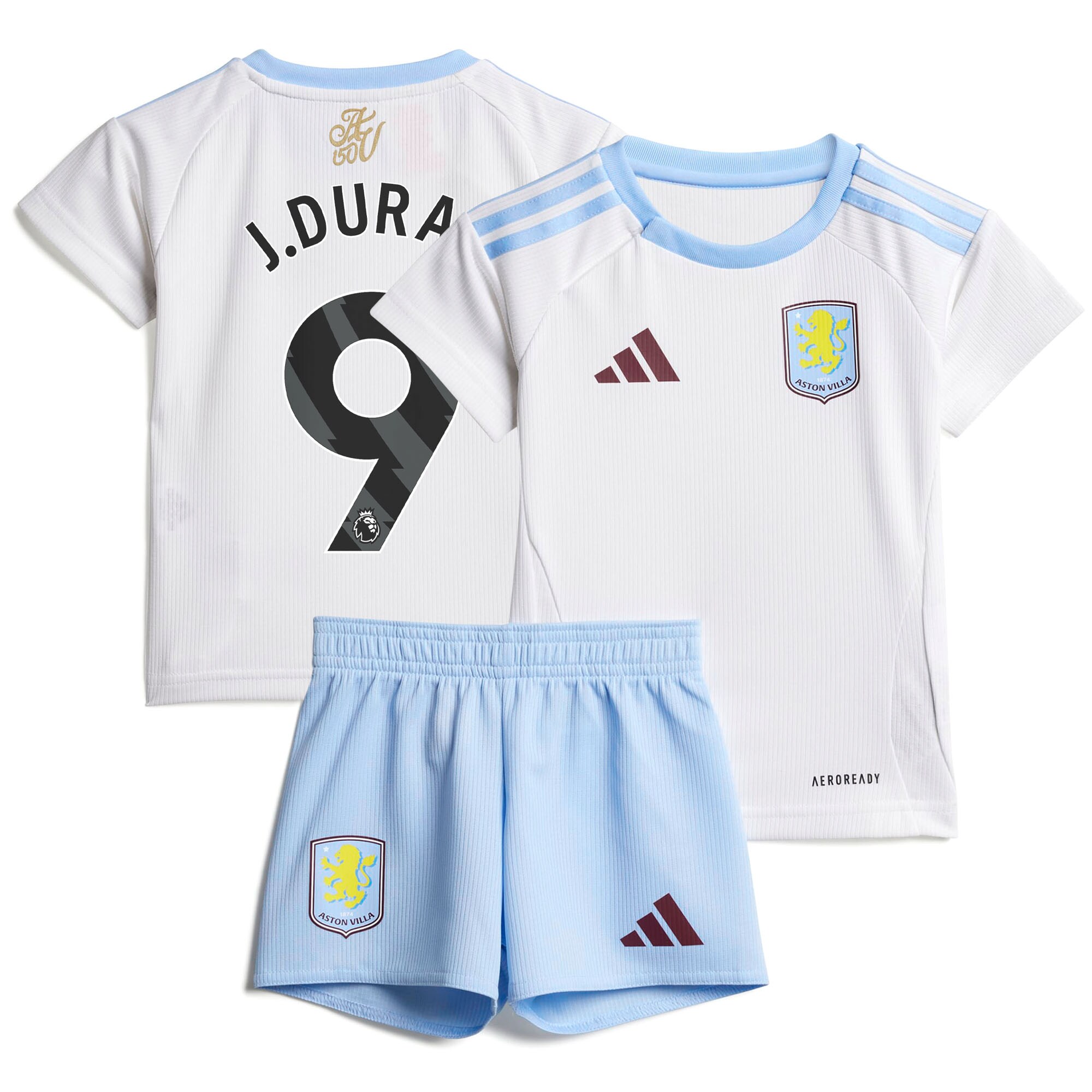 aston villa adidas away baby kit 2024-25 with j.duran 9 printing Collection - Official Aston Villa Kits