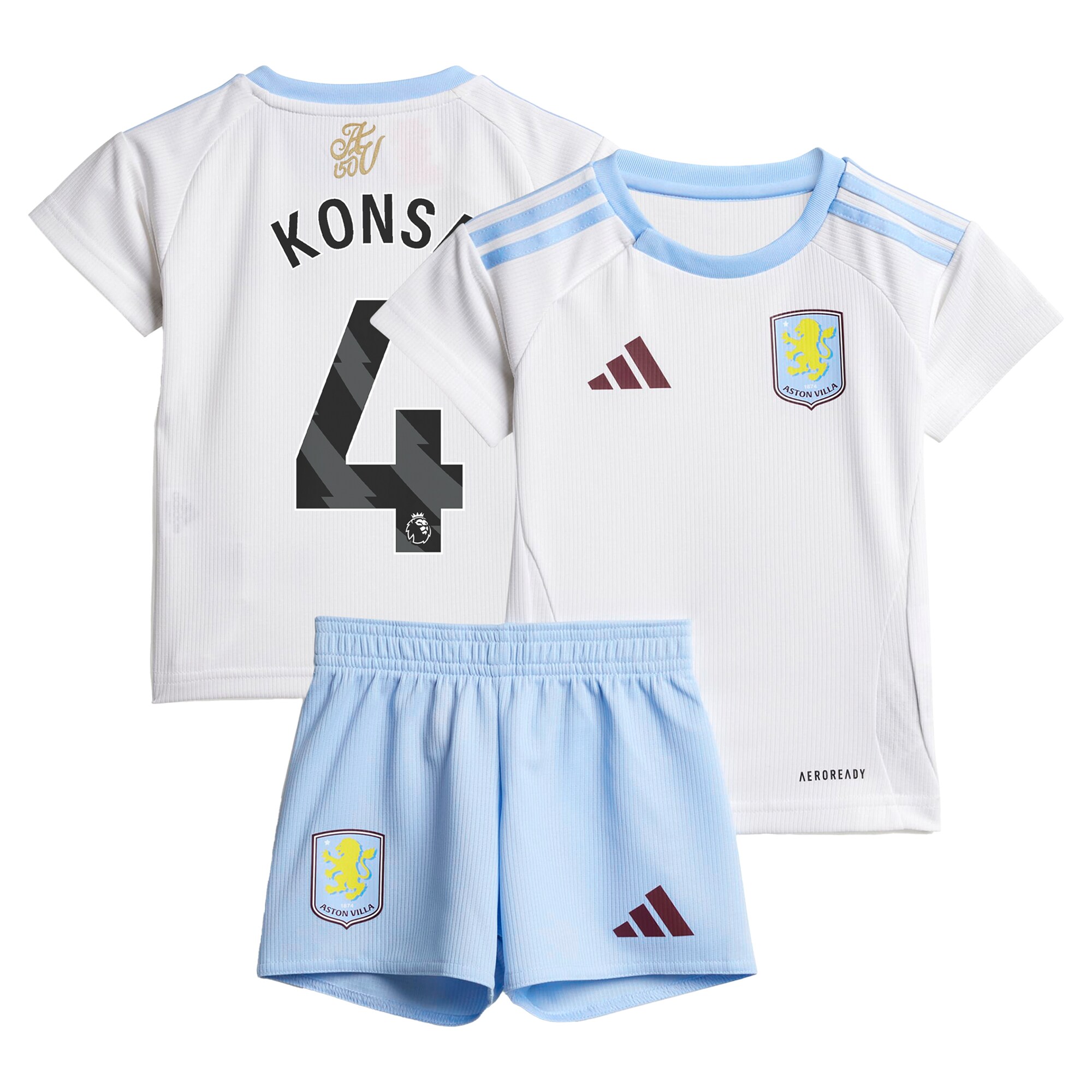 aston villa adidas away baby kit 2024-25 with konsa 4 printing Collection - Official Aston Villa Kits