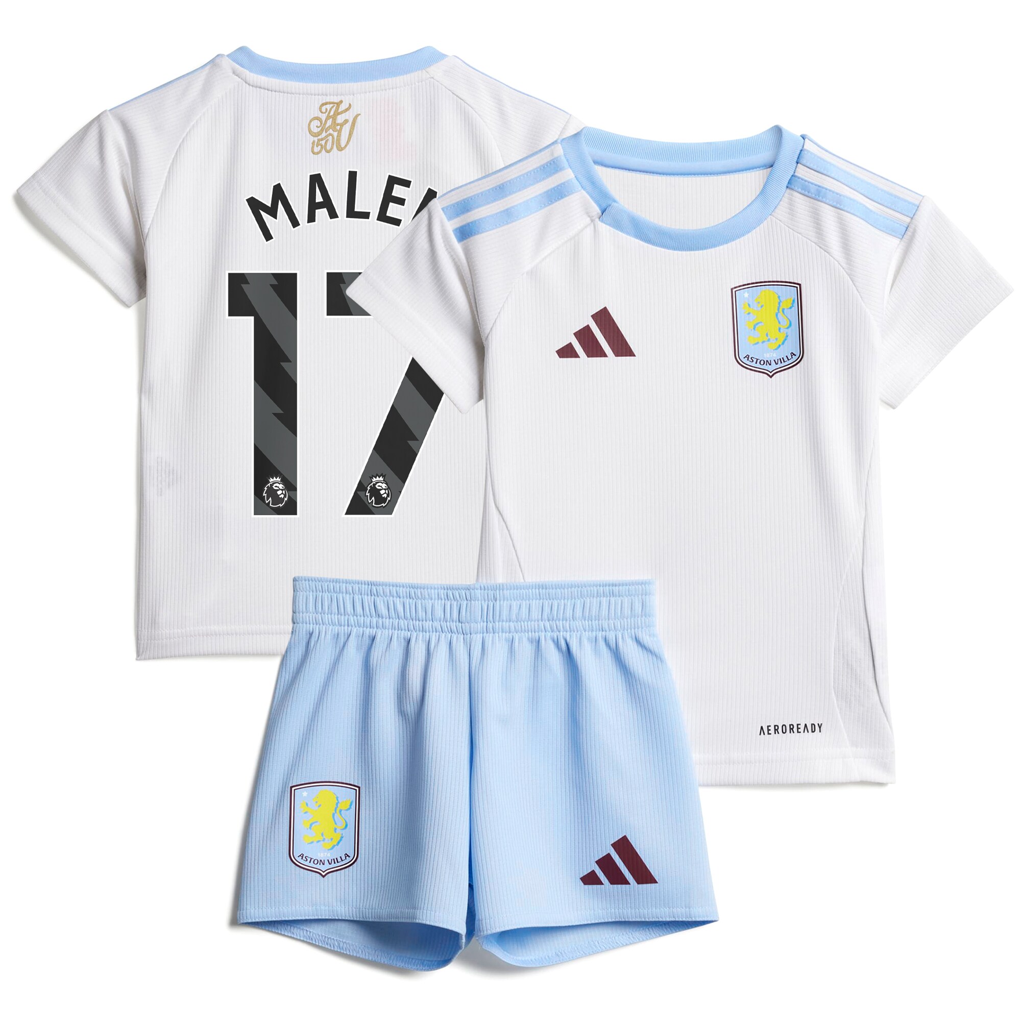 aston villa adidas away baby kit 2024-25 with malen 17 printing Collection - Official Aston Villa Kits