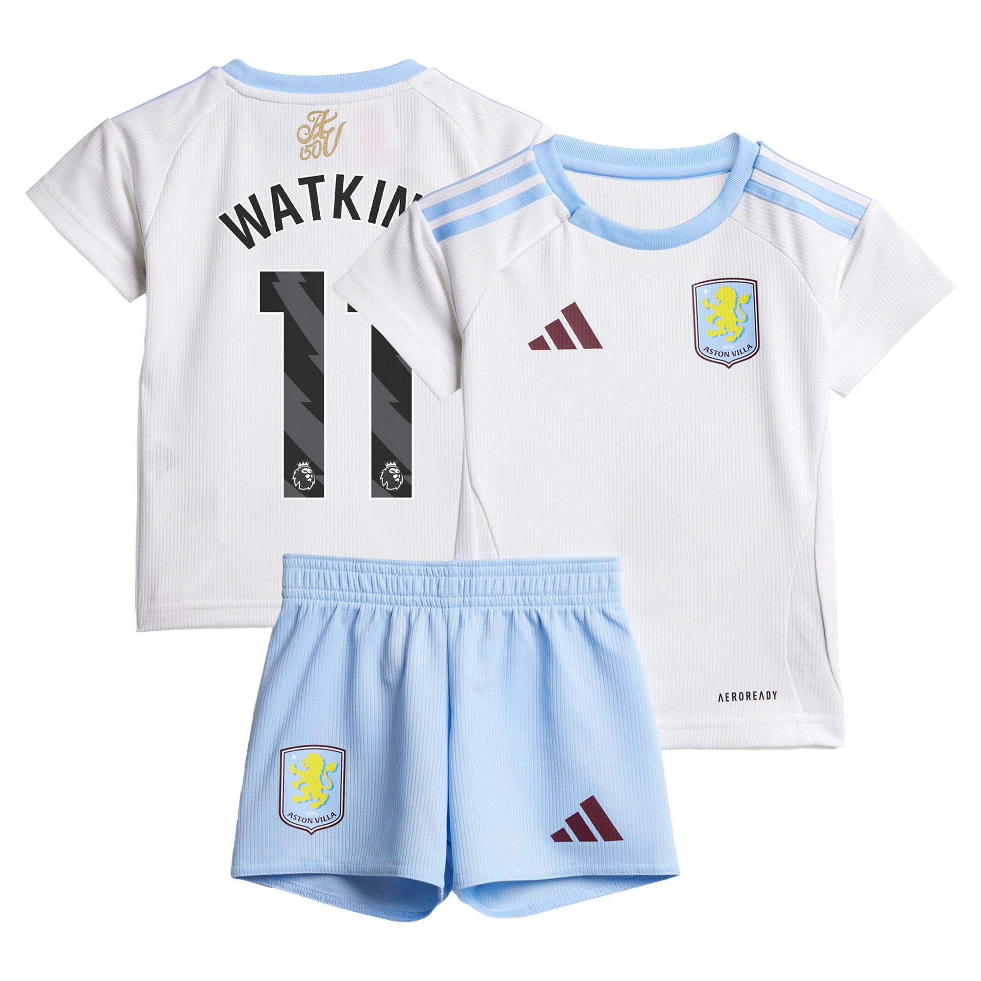 aston villa adidas away baby kit 2024-25 with watkins 11 printing Collection - Official Aston Villa Kits