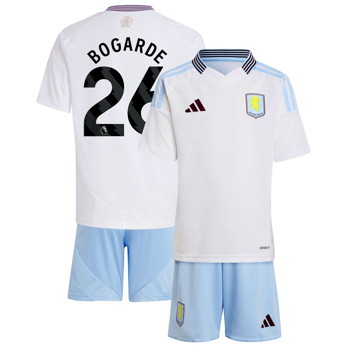 aston villa adidas away mini kit 2024-25 with bogarde 26 printing Collection - Official Aston Villa Kits