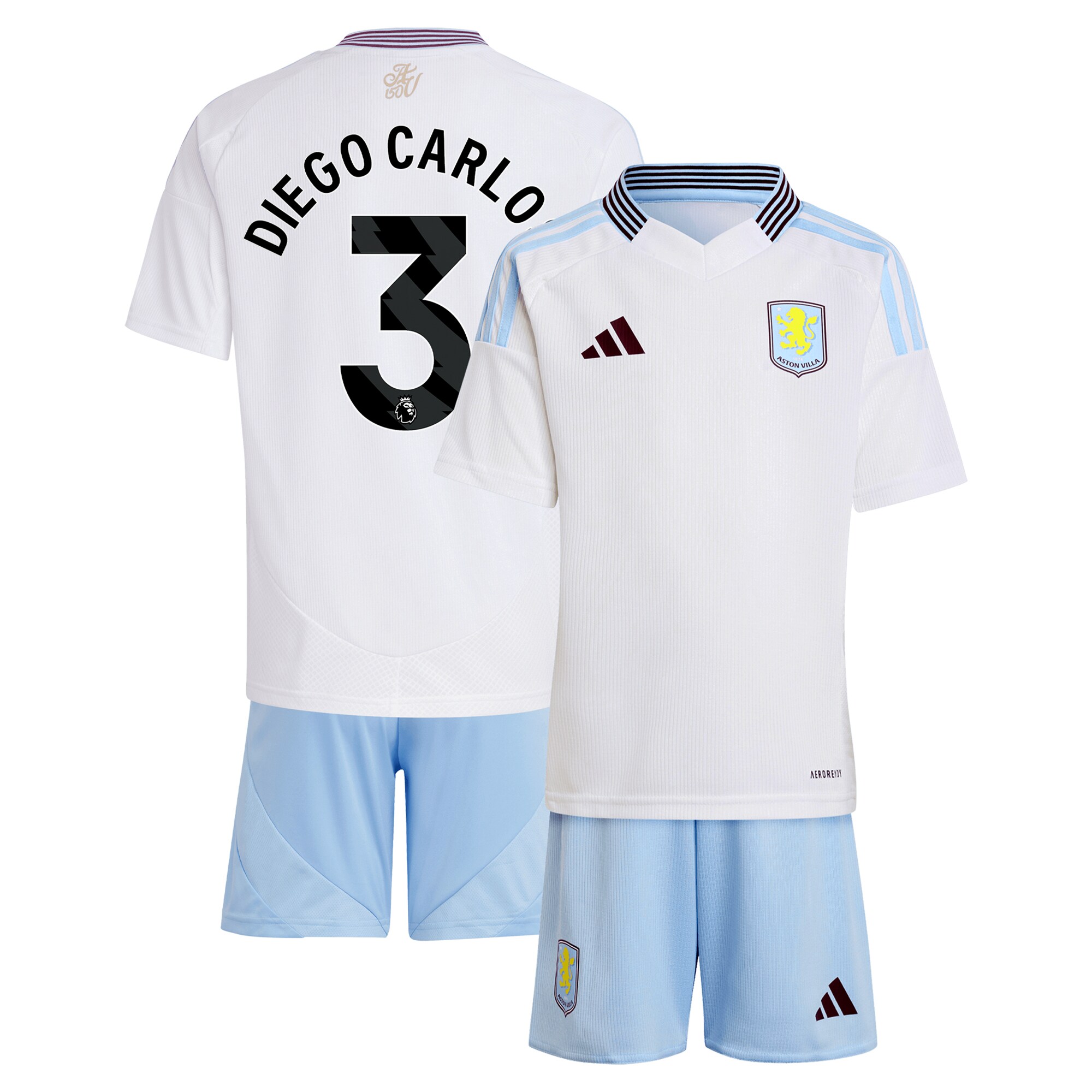 aston villa adidas away mini kit 2024-25 with diego carlos 3 printing Collection - Official Aston Villa Kits