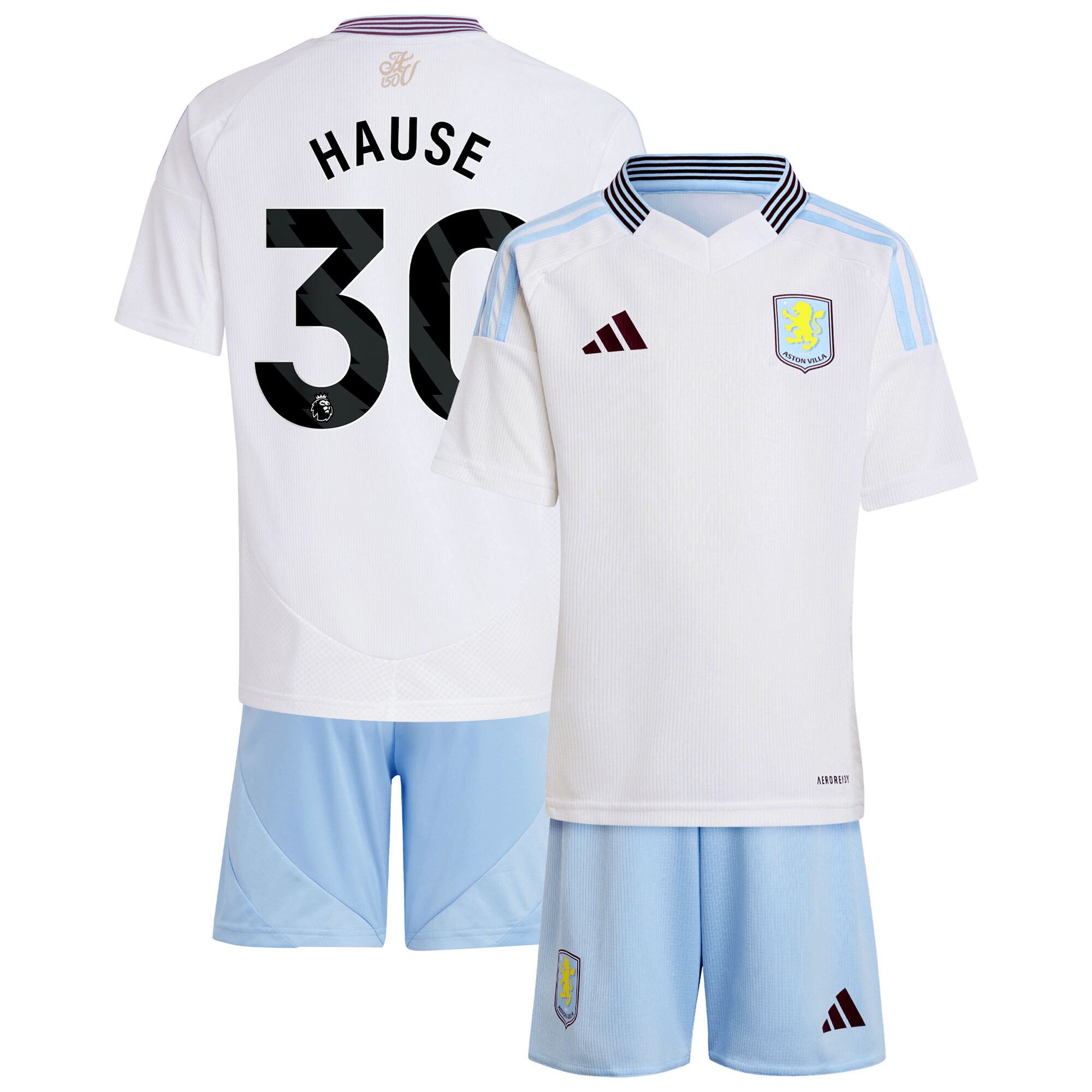 aston villa adidas away mini kit 2024-25 with hause 30 printing Collection - Official Aston Villa Kits