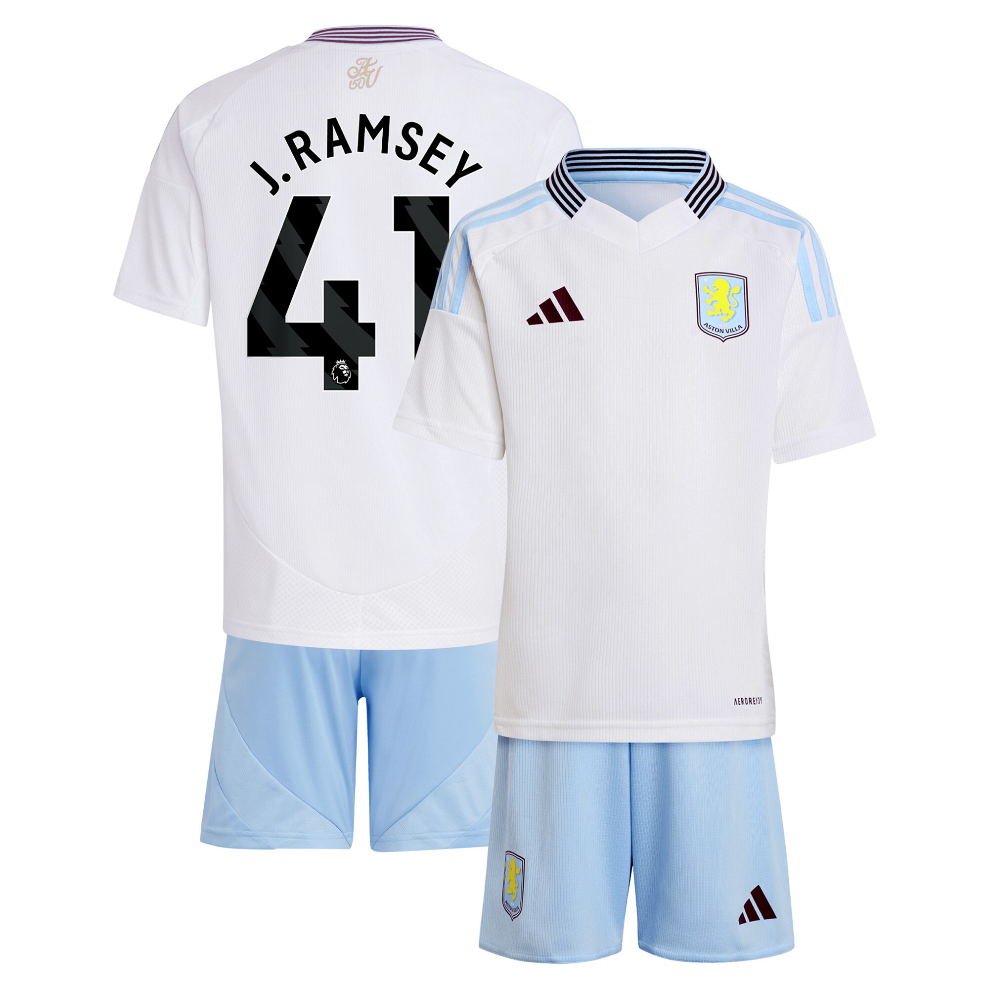 aston villa adidas away mini kit 2024-25 with j. ramsey 41 printing Collection - Official Aston Villa Kits