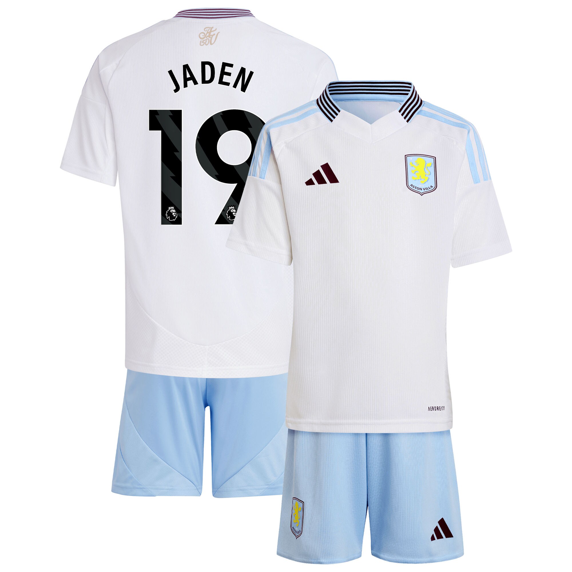 aston villa adidas away mini kit 2024-25 with jaden 19 printing Collection - Official Aston Villa Kits