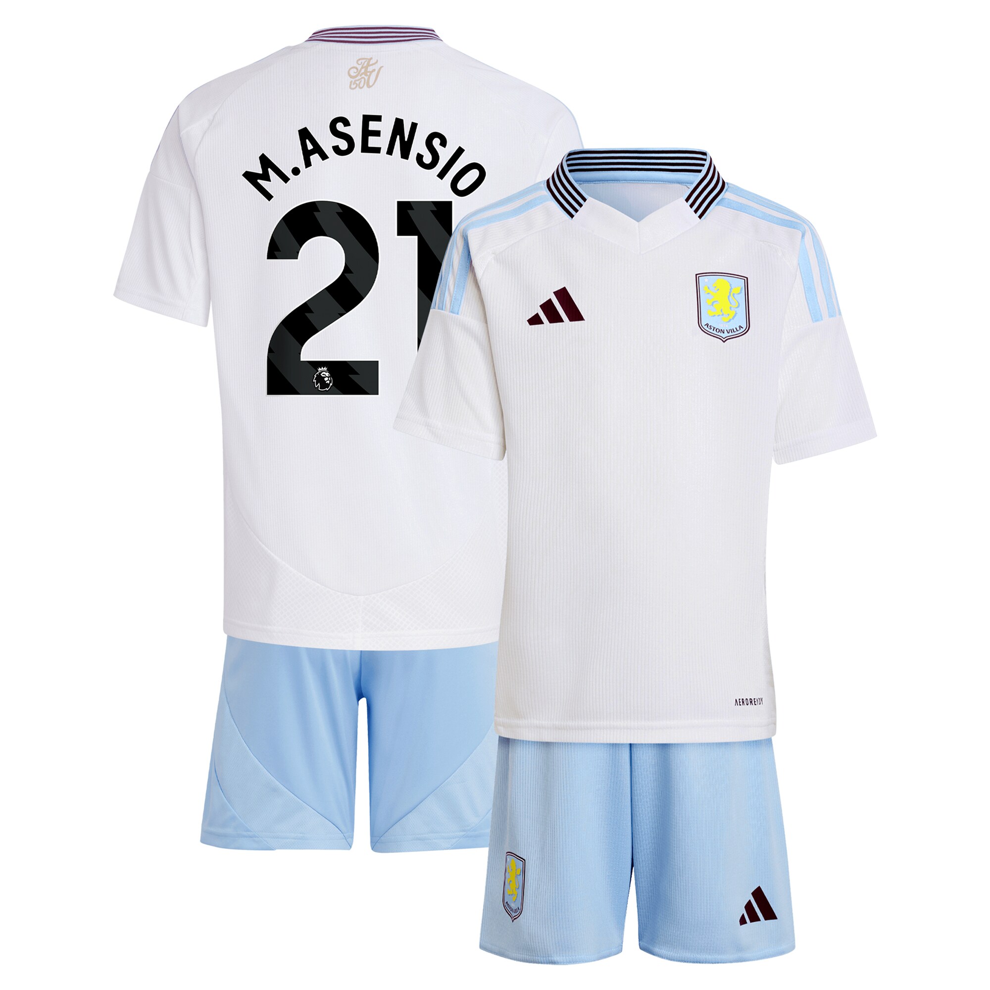 aston villa adidas away mini kit 2024-25 with m.asensio 21 printing Collection - Official Aston Villa Kits