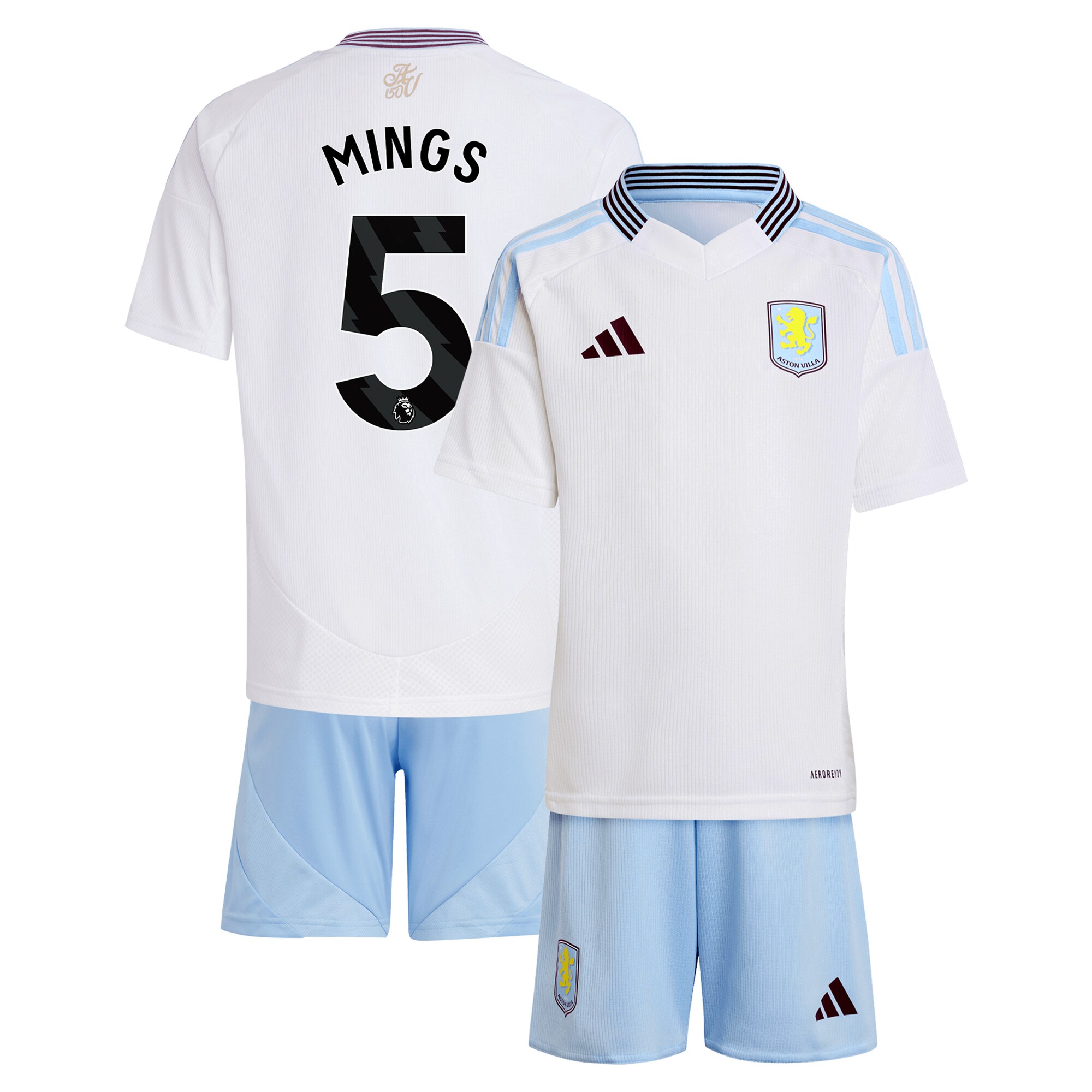 aston villa adidas away mini kit 2024-25 with mings 5 printing Collection - Official Aston Villa Kits