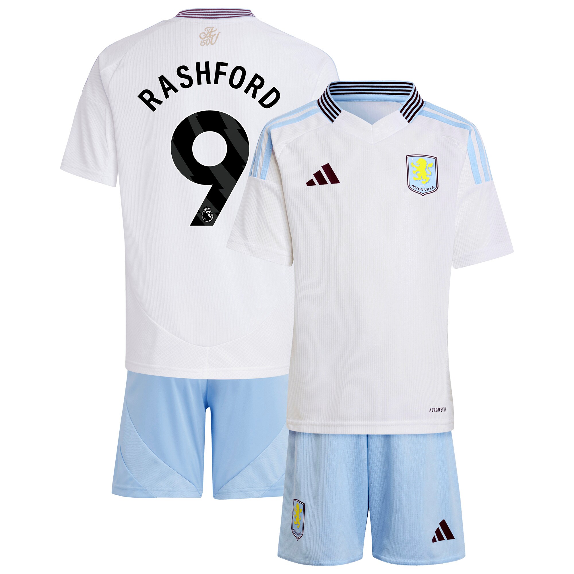 aston villa adidas away mini kit 2024-25 with rashford 9 printing Collection - Official Aston Villa Kits