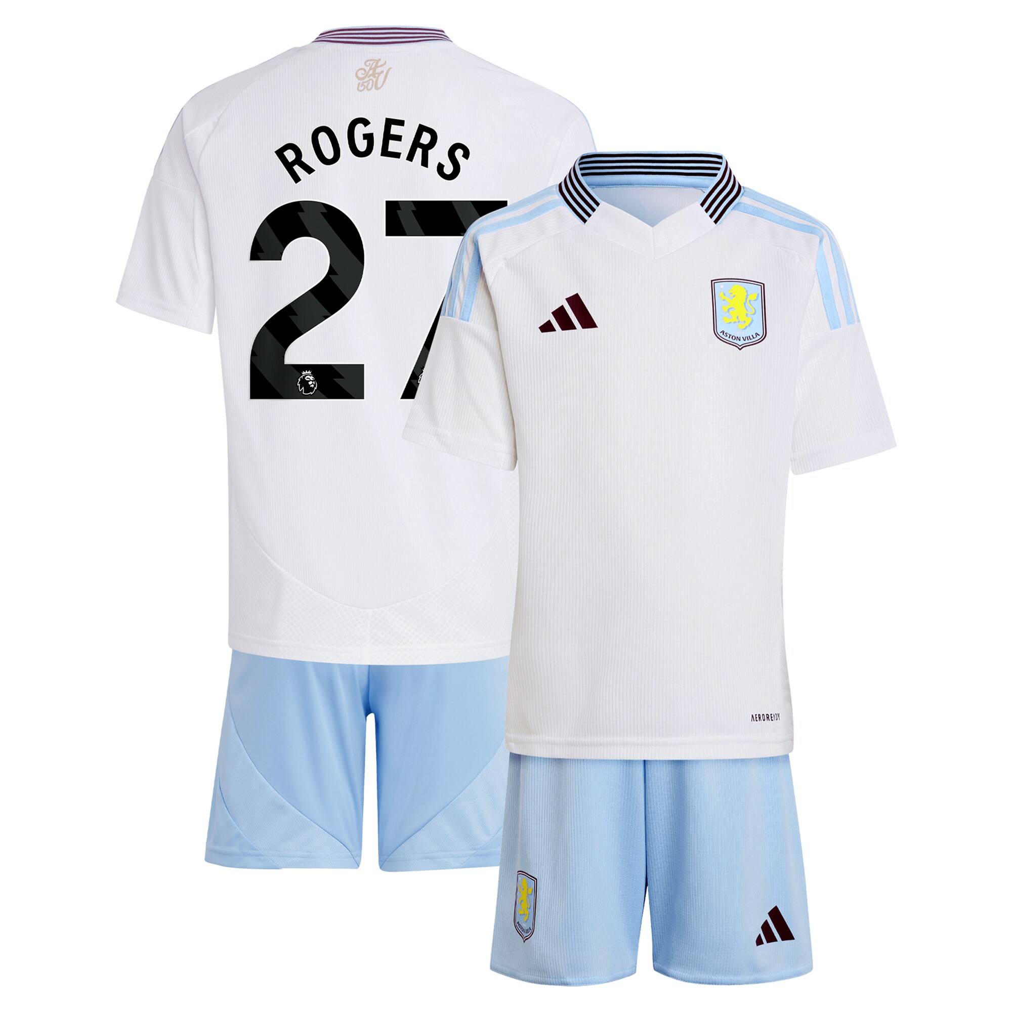 aston villa adidas away mini kit 2024-25 with rogers 27 printing Collection - Official Aston Villa Kits