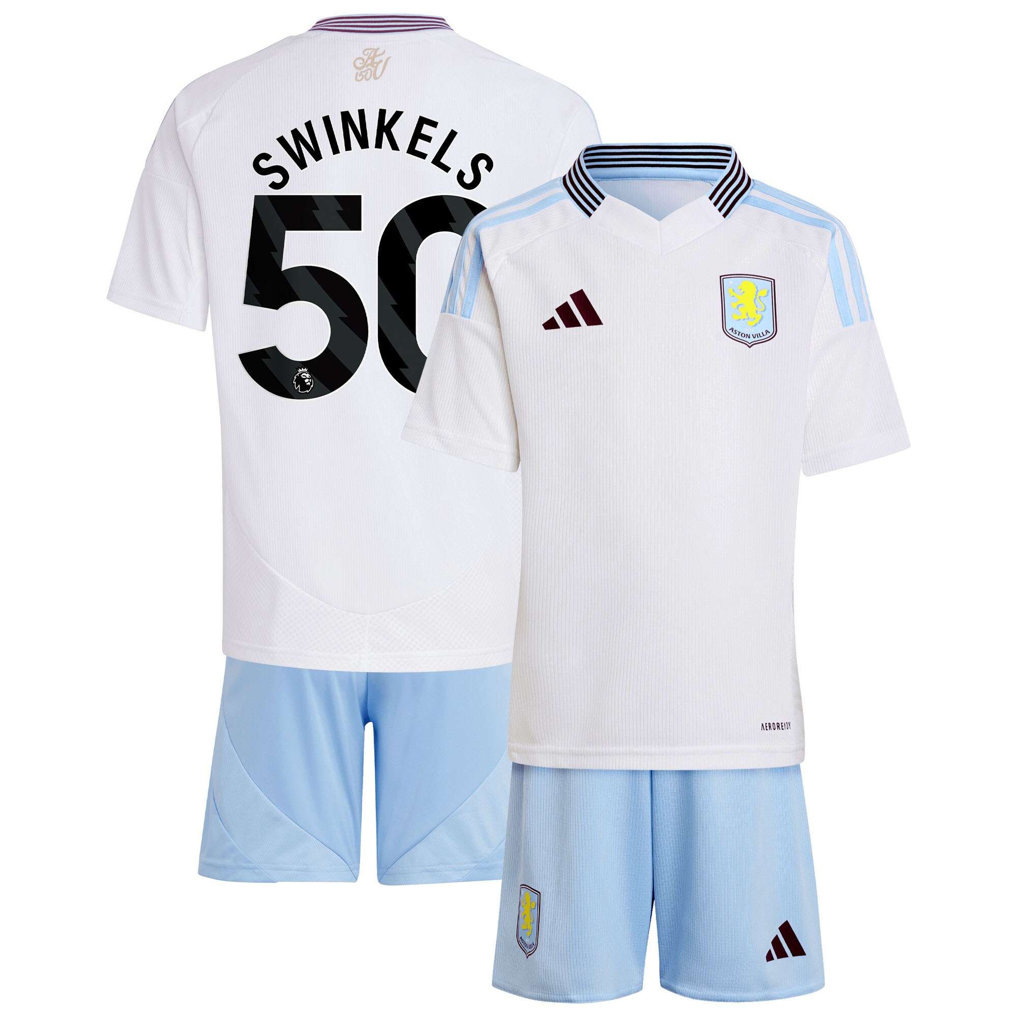 aston villa adidas away mini kit 2024-25 with swinkels 50 printing Collection - Official Aston Villa Kits