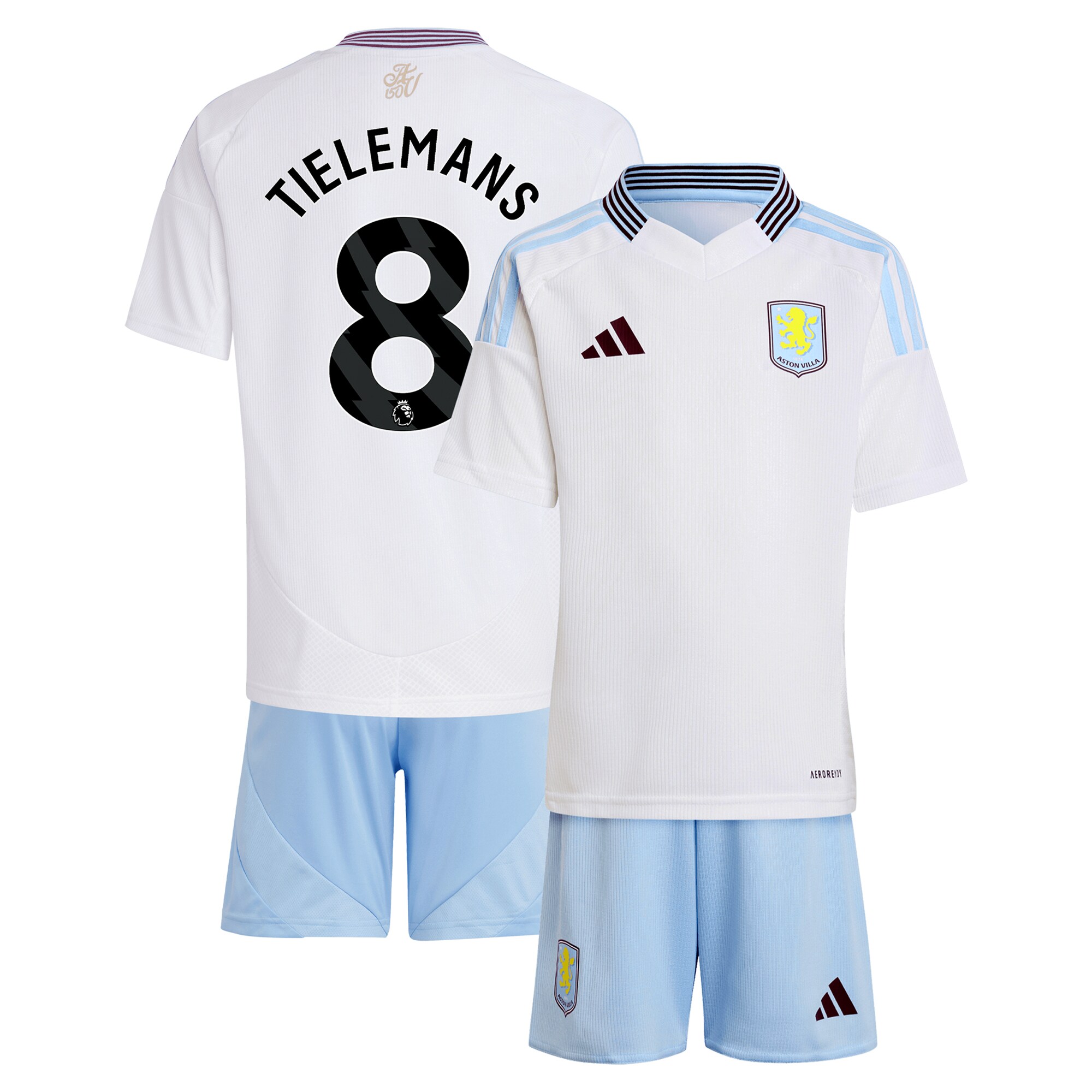 aston villa adidas away mini kit 2024-25 with tielemans 8 printing Collection - Official Aston Villa Kits
