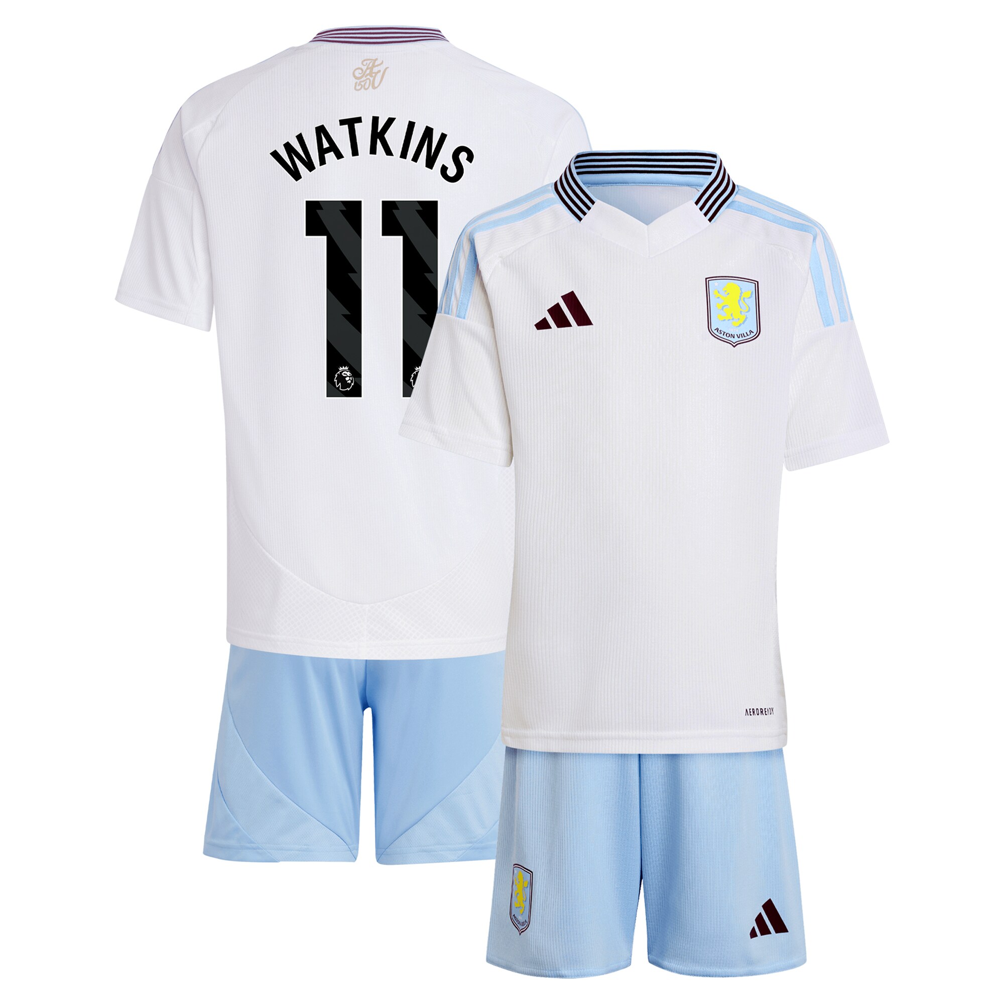 aston villa adidas away mini kit 2024-25 with watkins 11 printing Collection - Official Aston Villa Kits