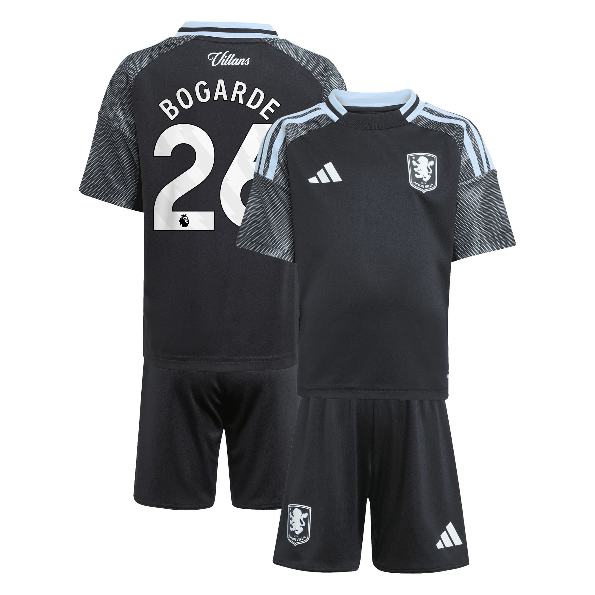 aston villa adidas away mini kit 2025-26 with bogarde 26 printing Collection - Official Aston Villa Kits