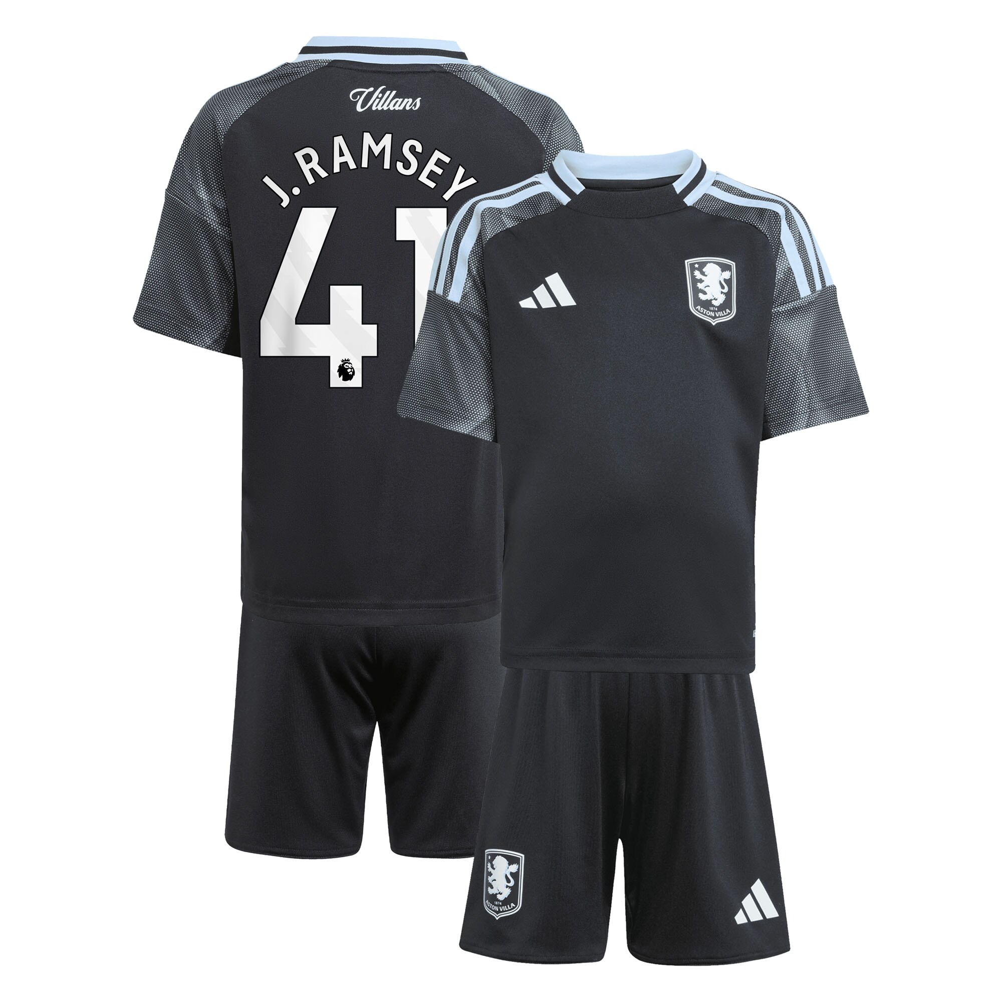 aston villa adidas away mini kit 2025-26 with j. ramsey 41 printing Collection - Official Aston Villa Kits