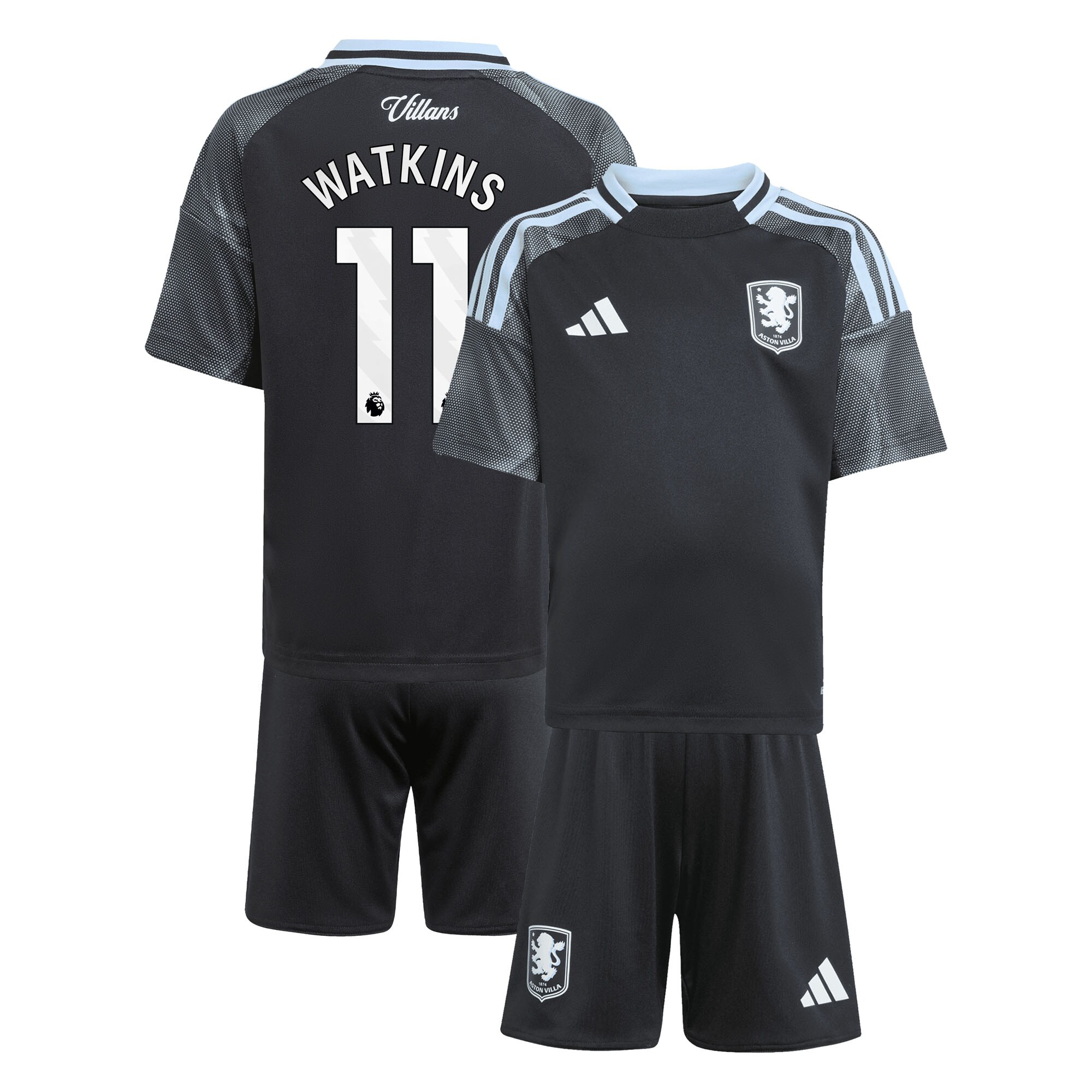 aston villa adidas away mini kit 2025-26 with watkins 11 printing Collection - Official Aston Villa Kits