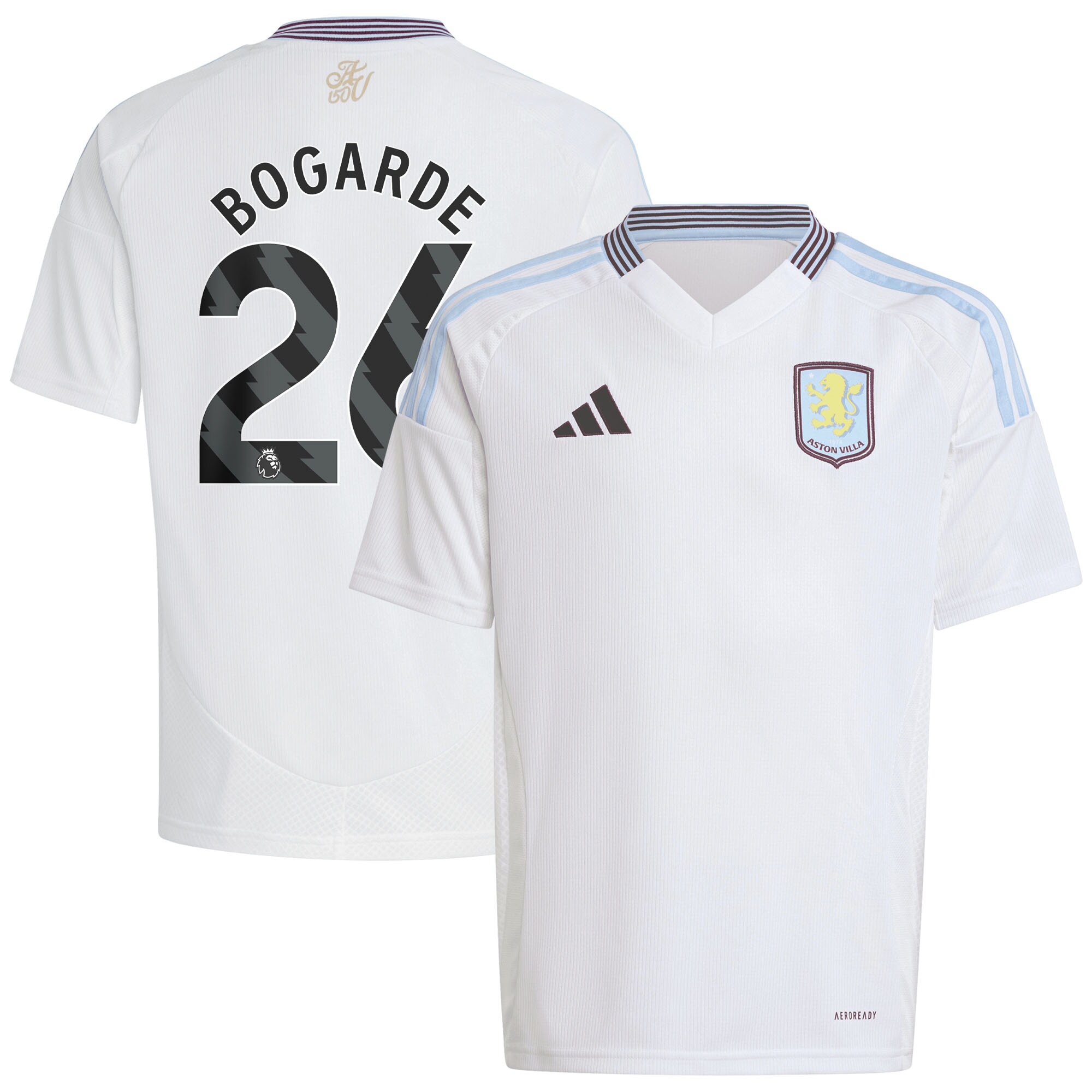 aston villa adidas away shirt 2024-25 – kids with bogarde 26 printing Collection - Official Aston Villa Kits