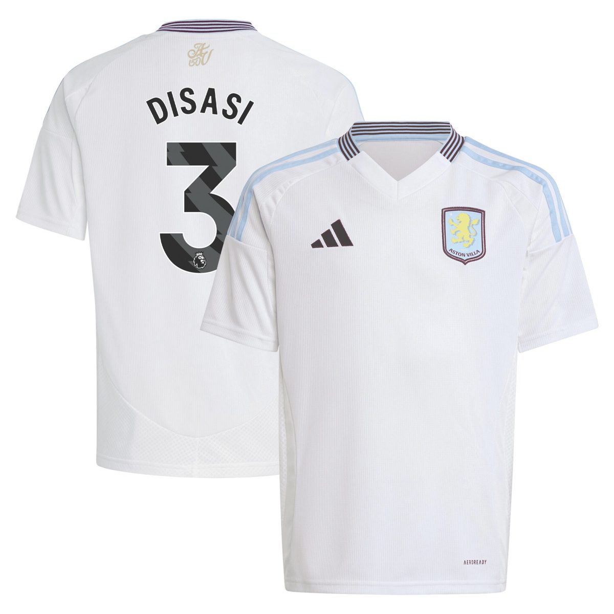 aston villa adidas away shirt 2024-25 – kids with disasi 3 printing Collection - Official Aston Villa Kits