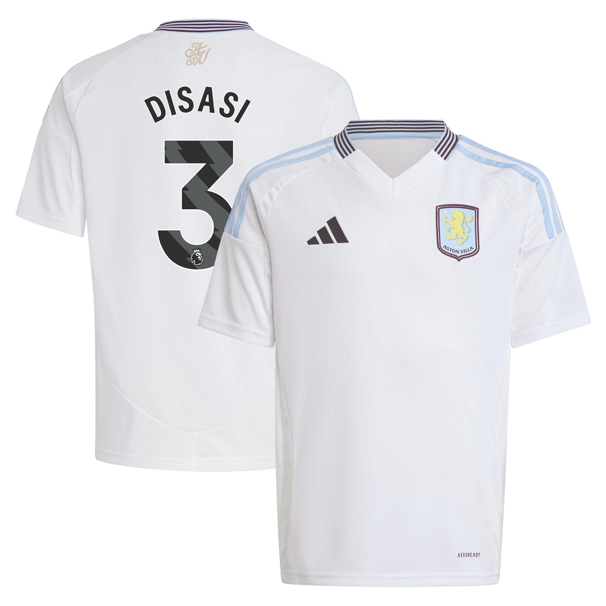 aston villa adidas away shirt 2024-25 – kids with disasi 3 printing Collection - Official Aston Villa Kits