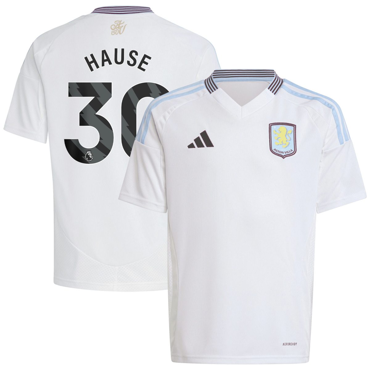 aston villa adidas away shirt 2024-25 – kids with hause 30 printing Collection - Official Aston Villa Kits