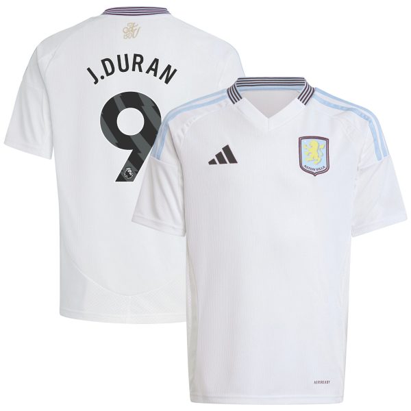 aston villa adidas away shirt 2024-25 – kids with j.duran 9 printing Collection - Official Aston Villa Kits