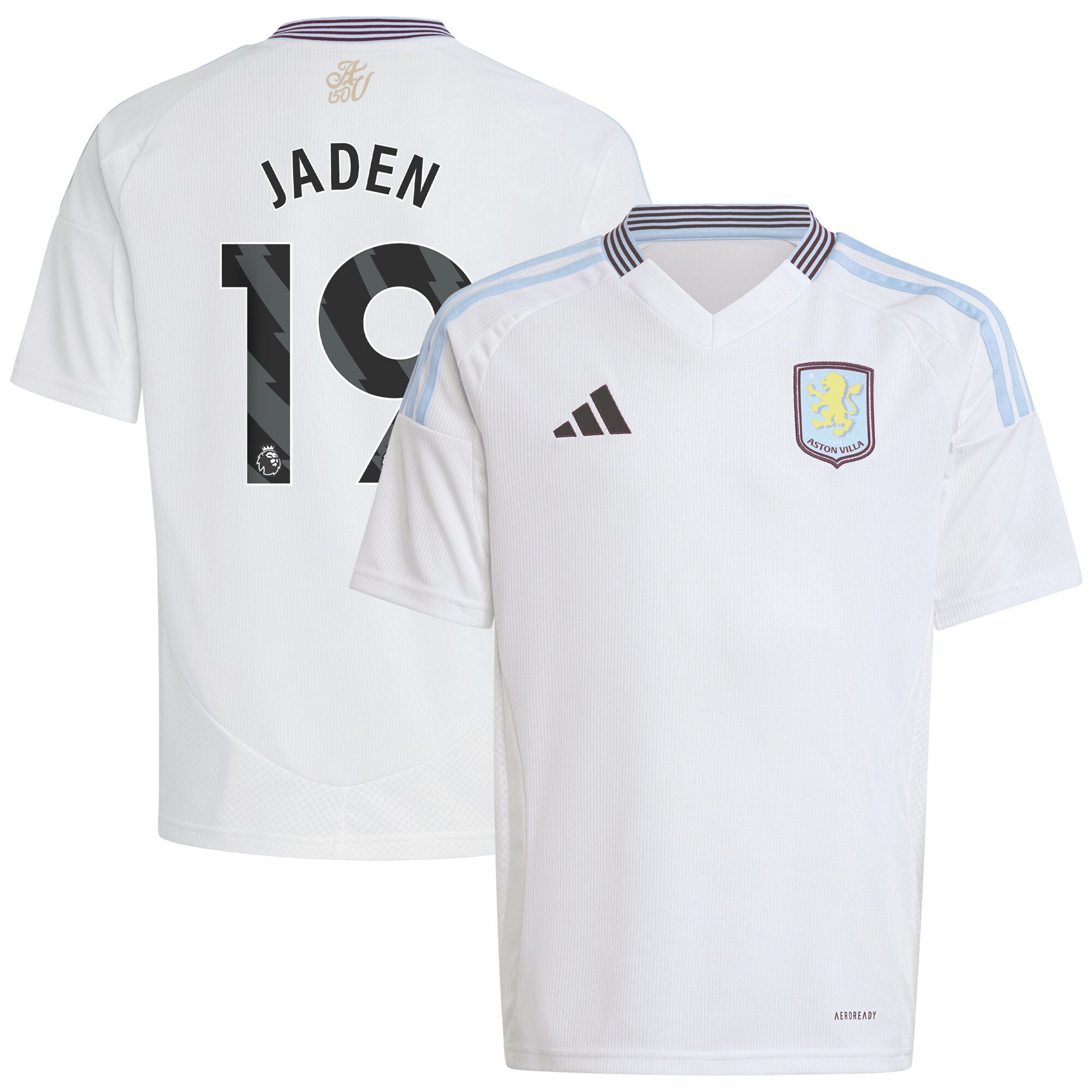 aston villa adidas away shirt 2024-25 – kids with jaden 19 printing Collection - Official Aston Villa Kits