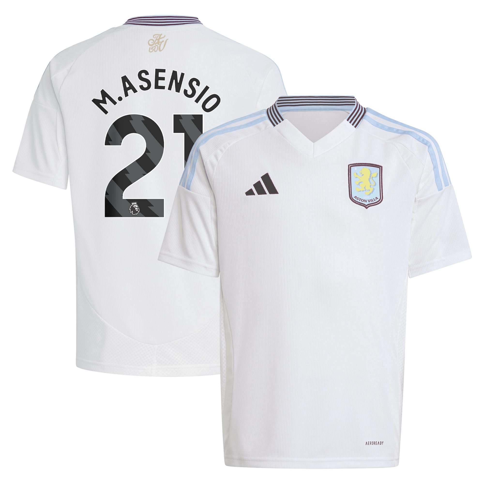aston villa adidas away shirt 2024-25 – kids with m.asensio 21 printing Collection - Official Aston Villa Kits