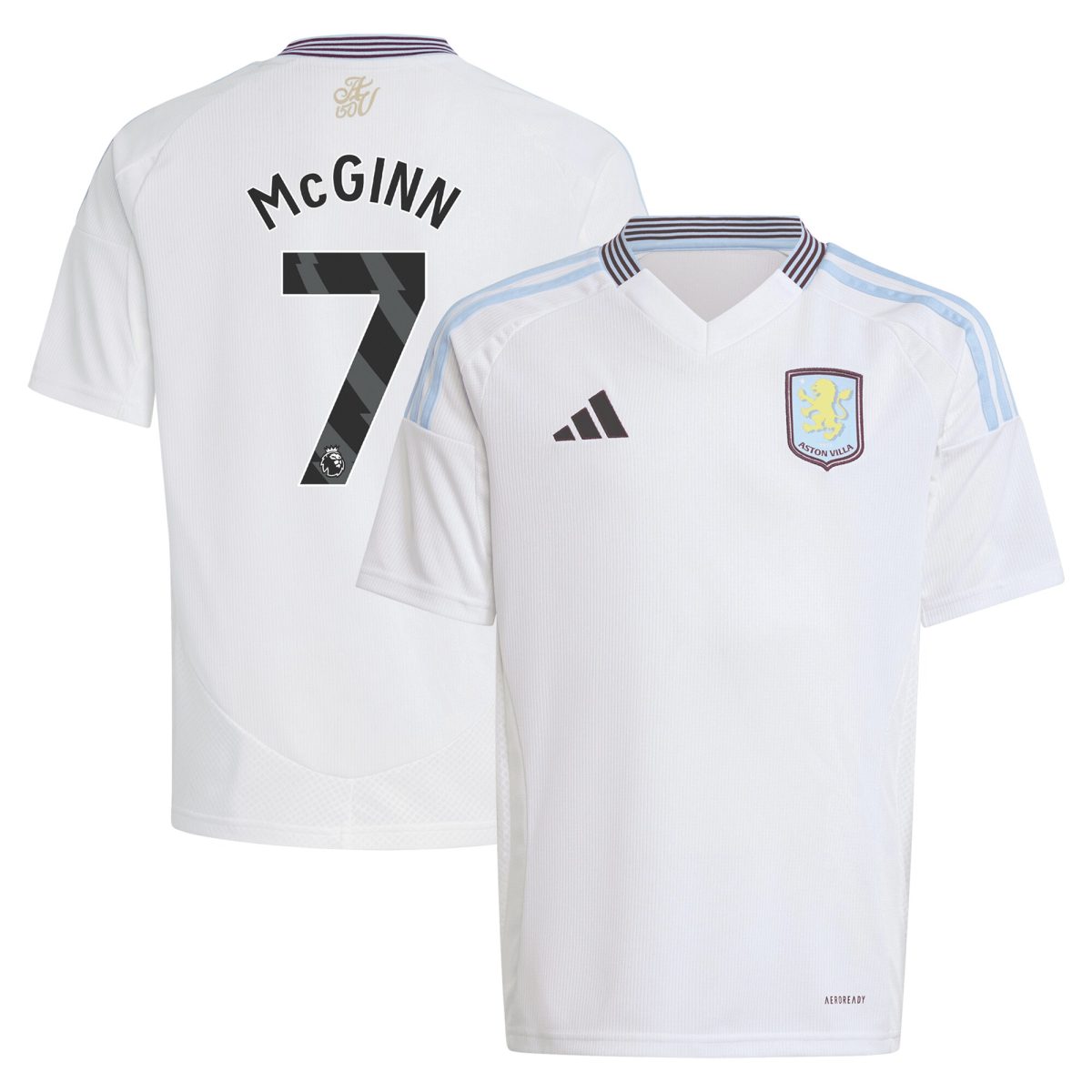 aston villa adidas away shirt 2024-25 – kids with mcginn 7 printing Collection - Official Aston Villa Kits