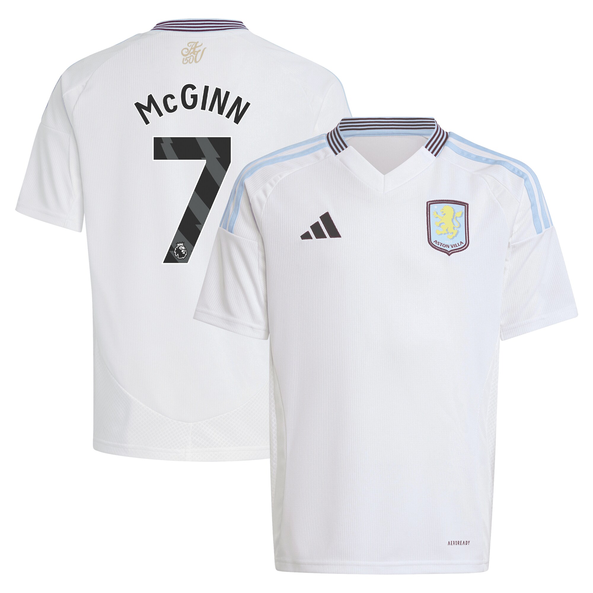aston villa adidas away shirt 2024-25 – kids with mcginn 7 printing Collection - Official Aston Villa Kits