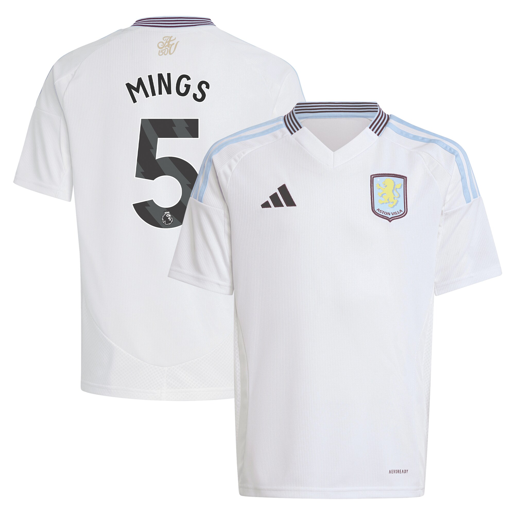 aston villa adidas away shirt 2024-25 – kids with mings 5 printing Collection - Official Aston Villa Kits