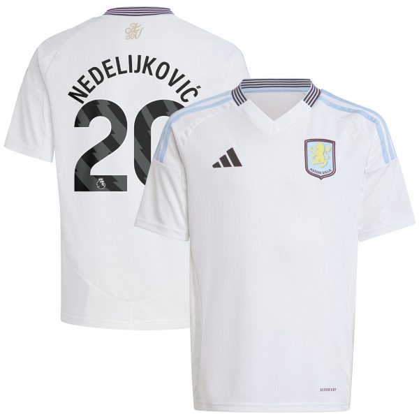 aston villa adidas away shirt 2024-25 – kids with nedeljković 20 printing Collection - Official Aston Villa Kits