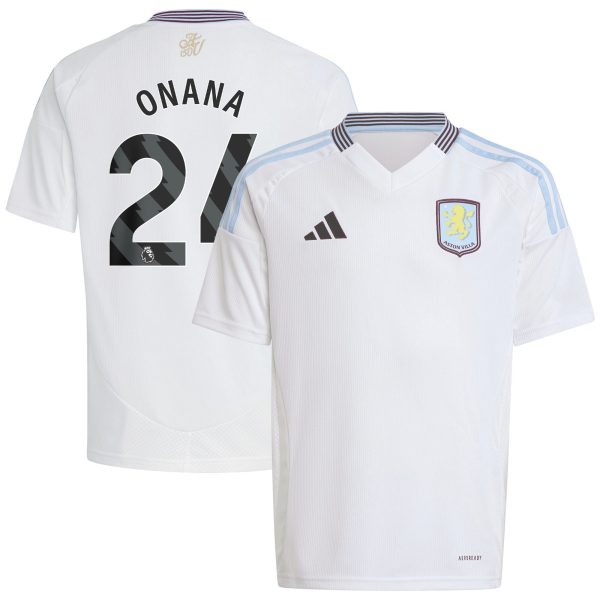 aston villa adidas away shirt 2024-25 – kids with onana 24 printing Collection - Official Aston Villa Kits