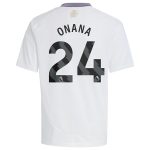aston villa adidas away shirt 2024-25 – kids with onana 24 printing Collection - Official Aston Villa Kits