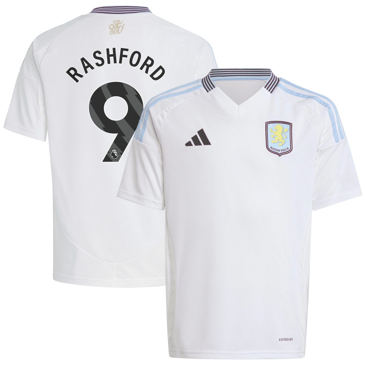 aston villa adidas away shirt 2024-25 – kids with rashford 9 printing Collection - Official Aston Villa Kits