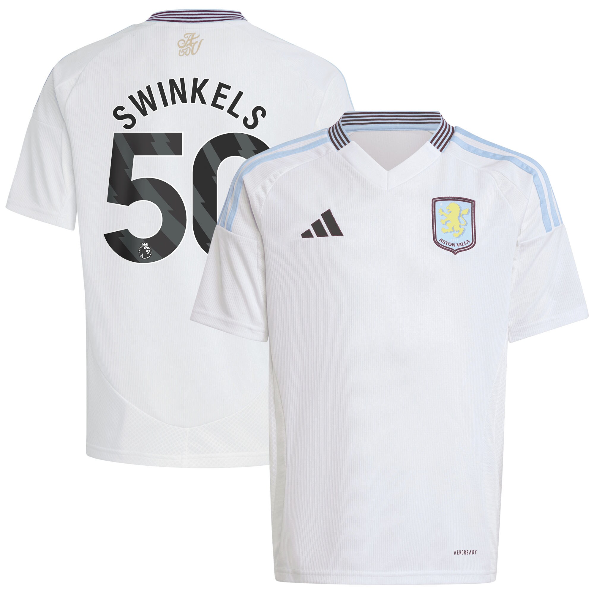 aston villa adidas away shirt 2024-25 – kids with swinkels 50 printing Collection - Official Aston Villa Kits