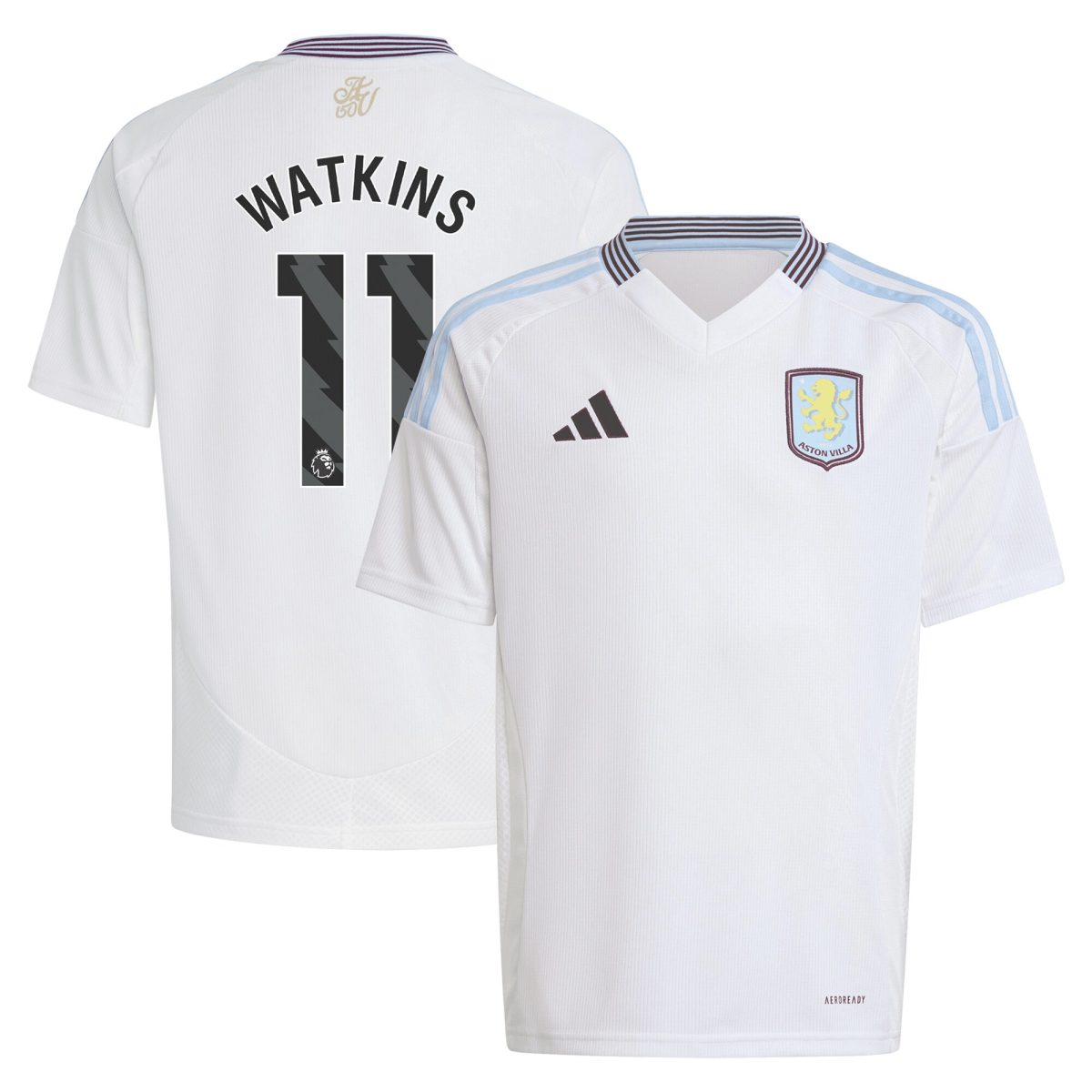 aston villa adidas away shirt 2024-25 – kids with watkins 11 printing Collection - Official Aston Villa Kits