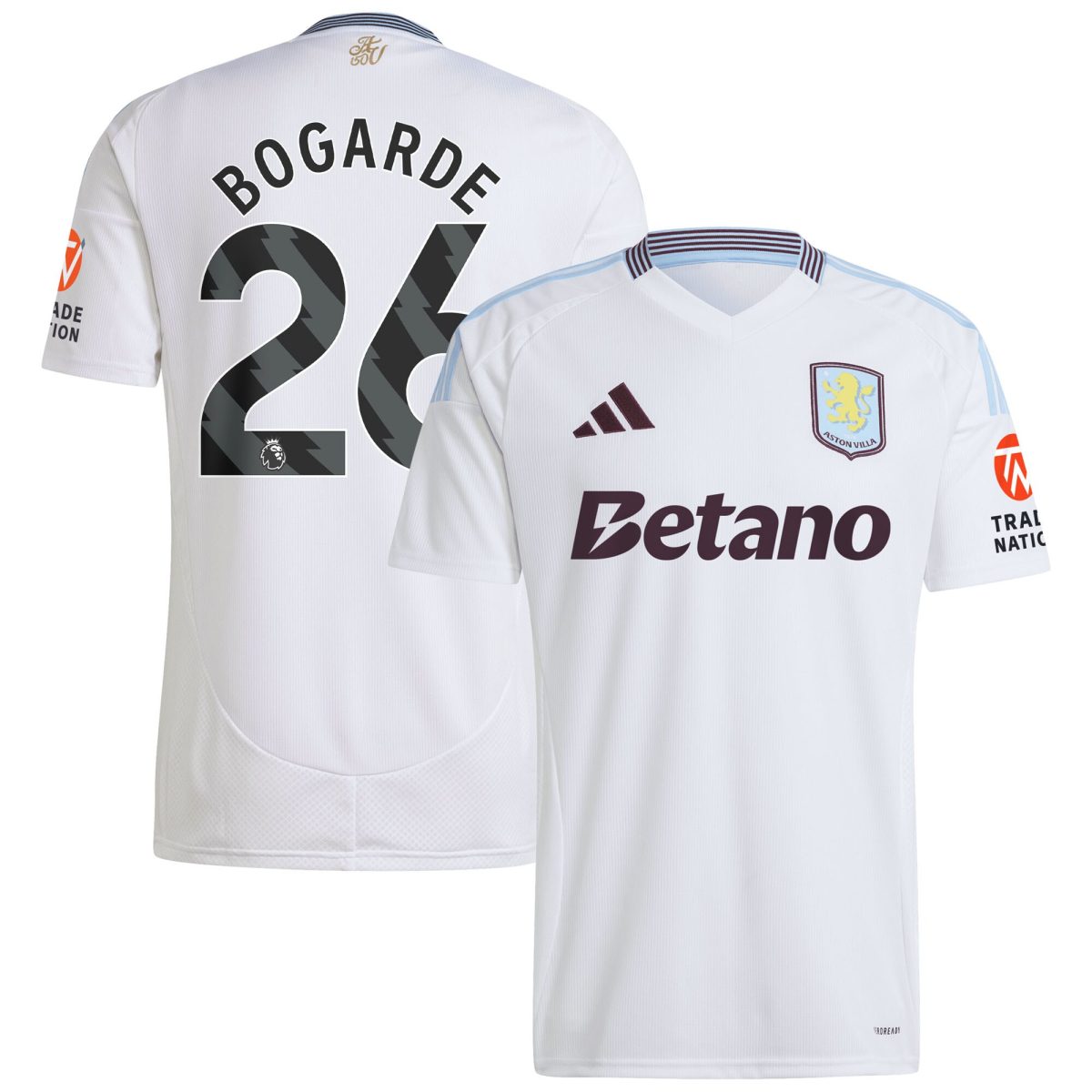 aston villa adidas away shirt 2024-25 with bogarde 26 printing Collection - Official Aston Villa Kits