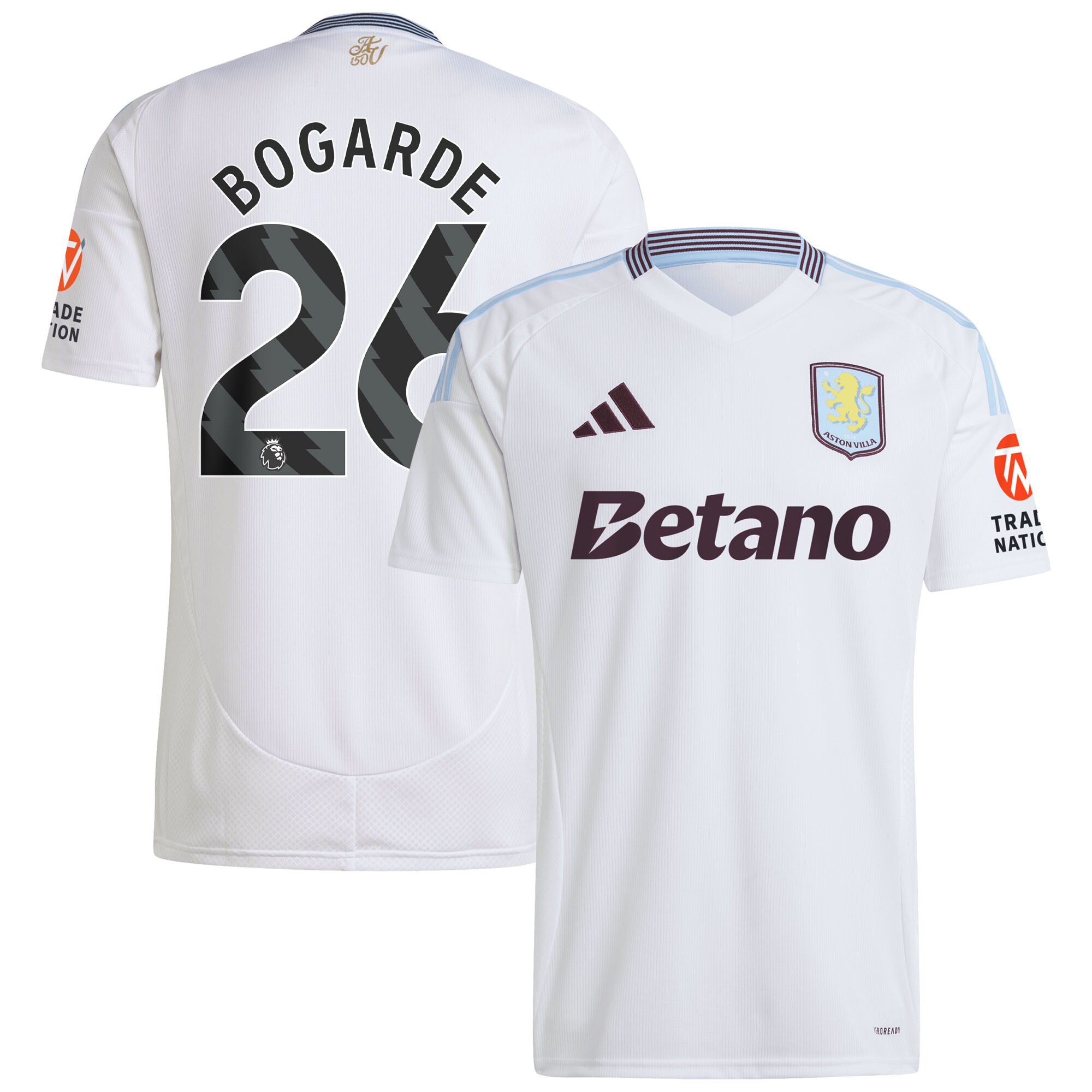 aston villa adidas away shirt 2024-25 with bogarde 26 printing Collection - Official Aston Villa Kits