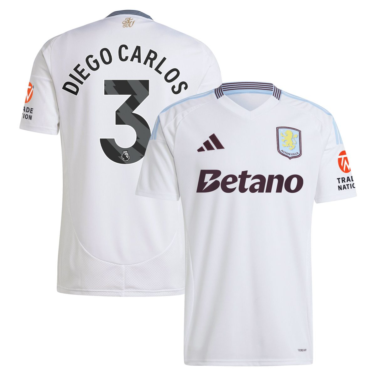 aston villa adidas away shirt 2024-25 with diego carlos 3 printing Collection - Official Aston Villa Kits