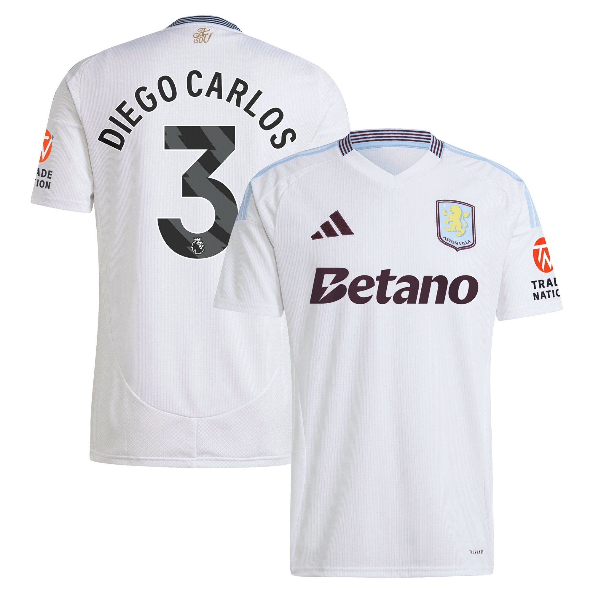 aston villa adidas away shirt 2024-25 with diego carlos 3 printing Collection - Official Aston Villa Kits
