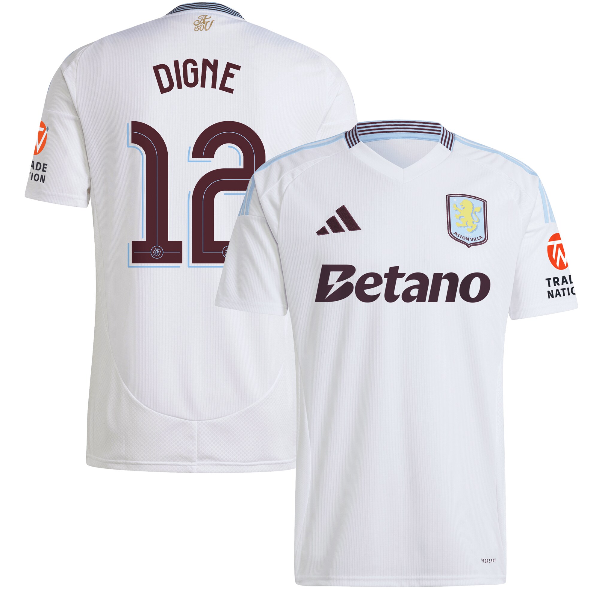 aston villa adidas away shirt 2024-25 with digne 12 cup printing Collection - Official Aston Villa Kits