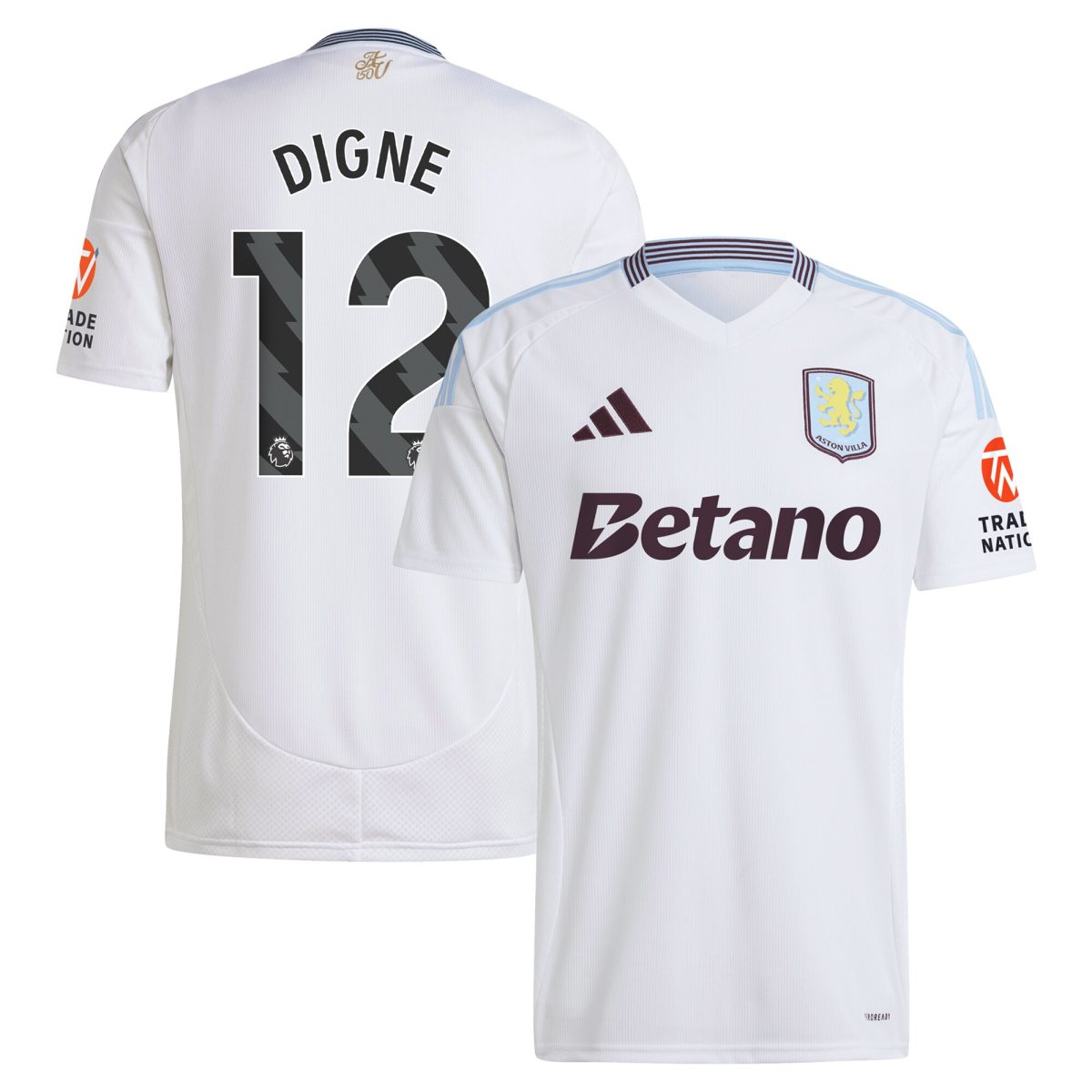 aston villa adidas away shirt 2024-25 with digne 12 printing Collection - Official Aston Villa Kits