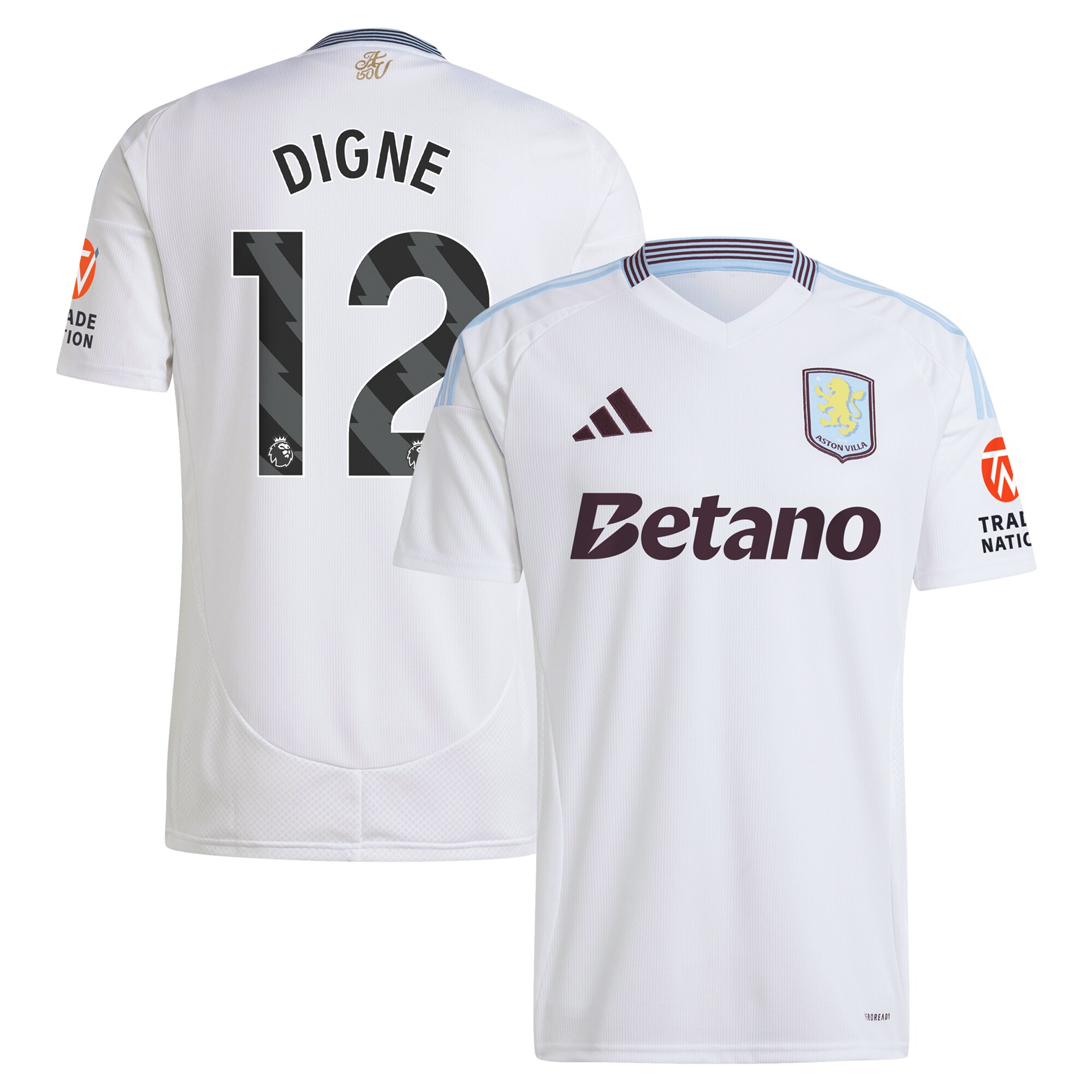 aston villa adidas away shirt 2024-25 with digne 12 printing Collection - Official Aston Villa Kits