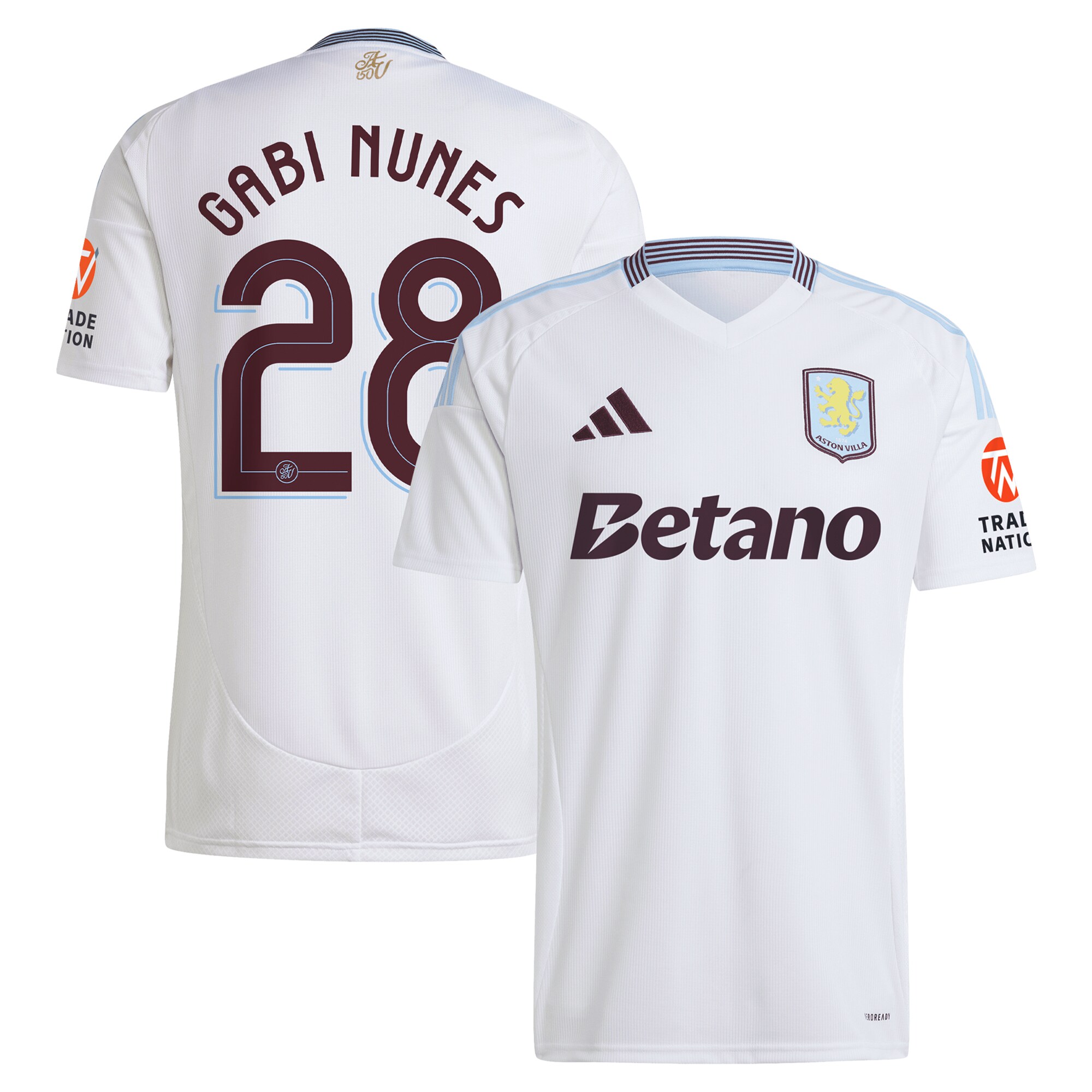 aston villa adidas away shirt 2024-25 with gabi nunes 28 cup printing Collection - Official Aston Villa Kits