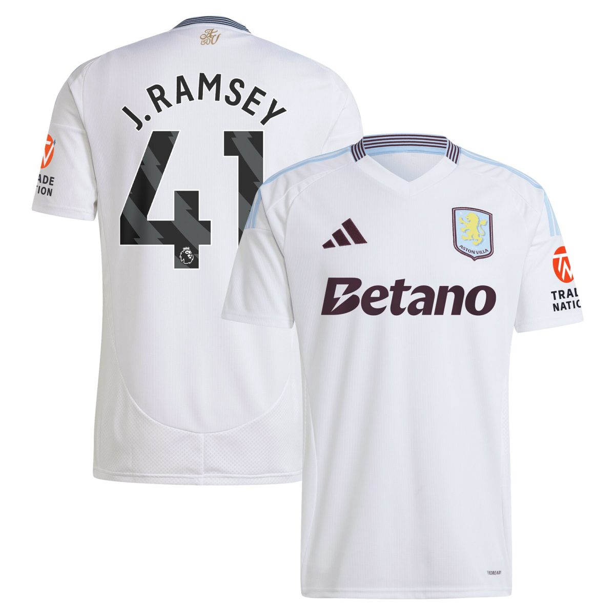 aston villa adidas away shirt 2024-25 with j. ramsey 41 printing Collection - Official Aston Villa Kits