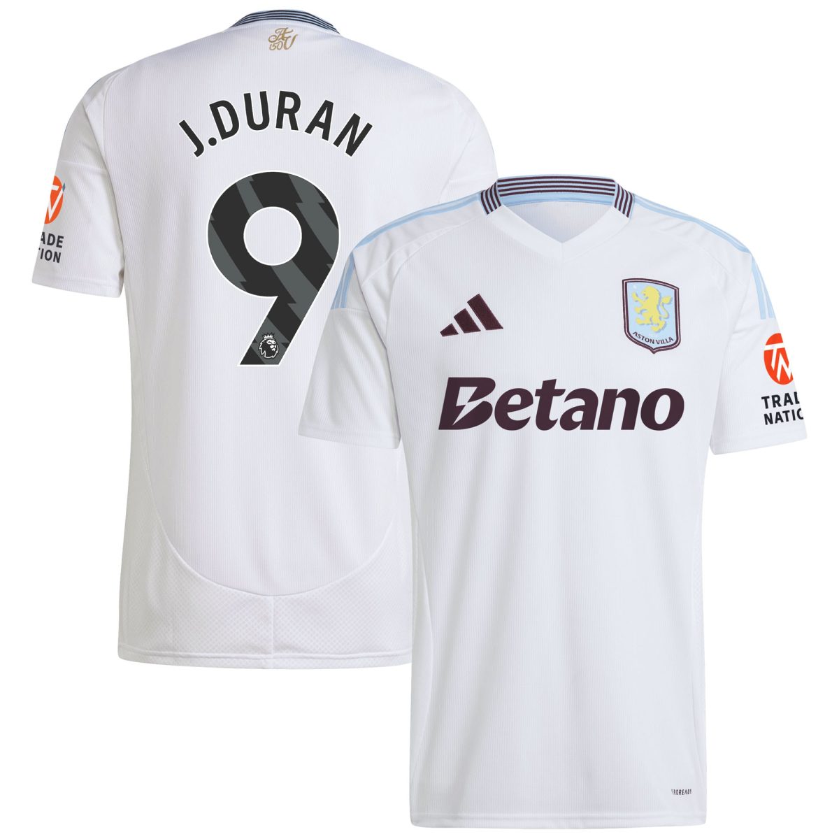 aston villa adidas away shirt 2024-25 with j.duran 9 printing Collection - Official Aston Villa Kits