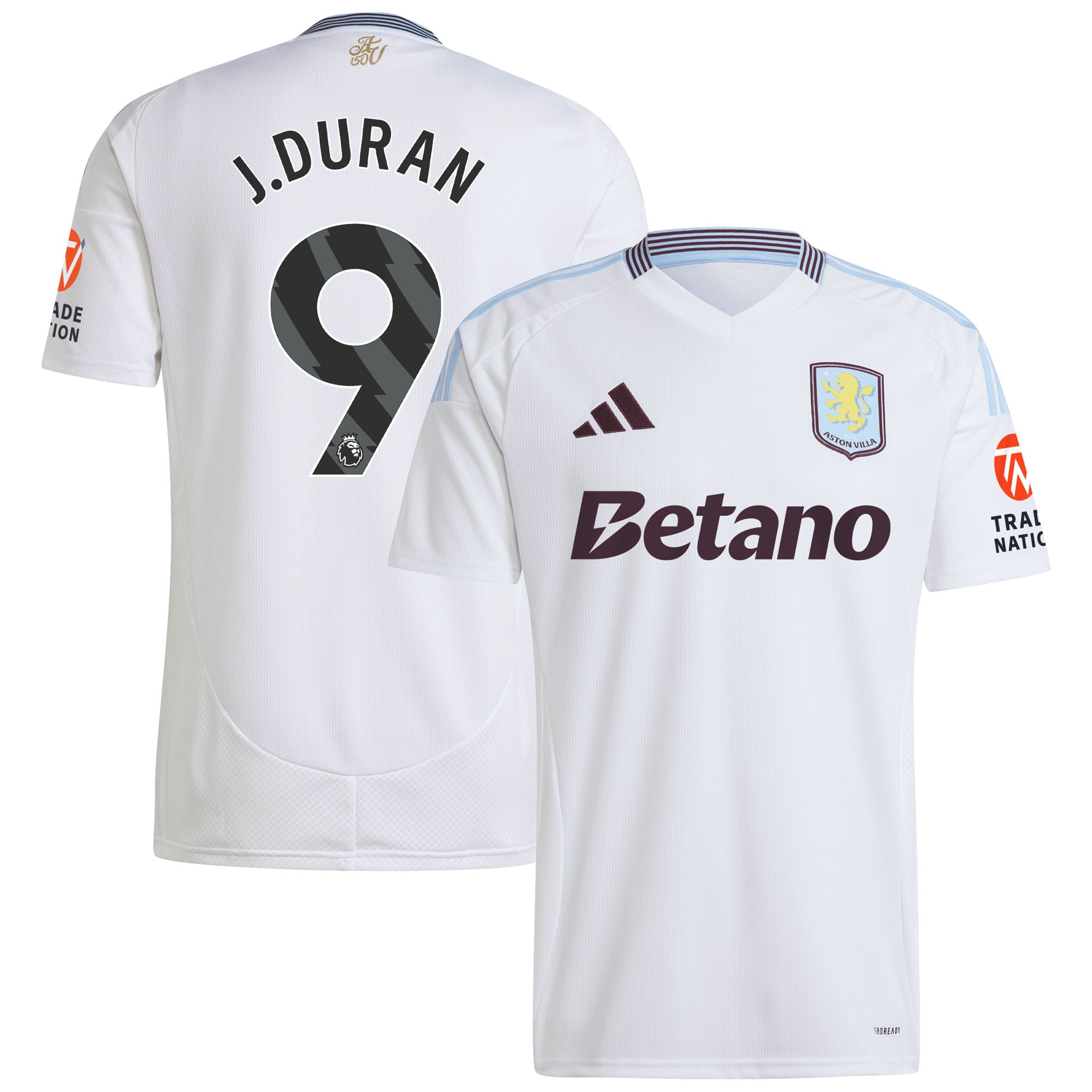 aston villa adidas away shirt 2024-25 with j.duran 9 printing Collection - Official Aston Villa Kits