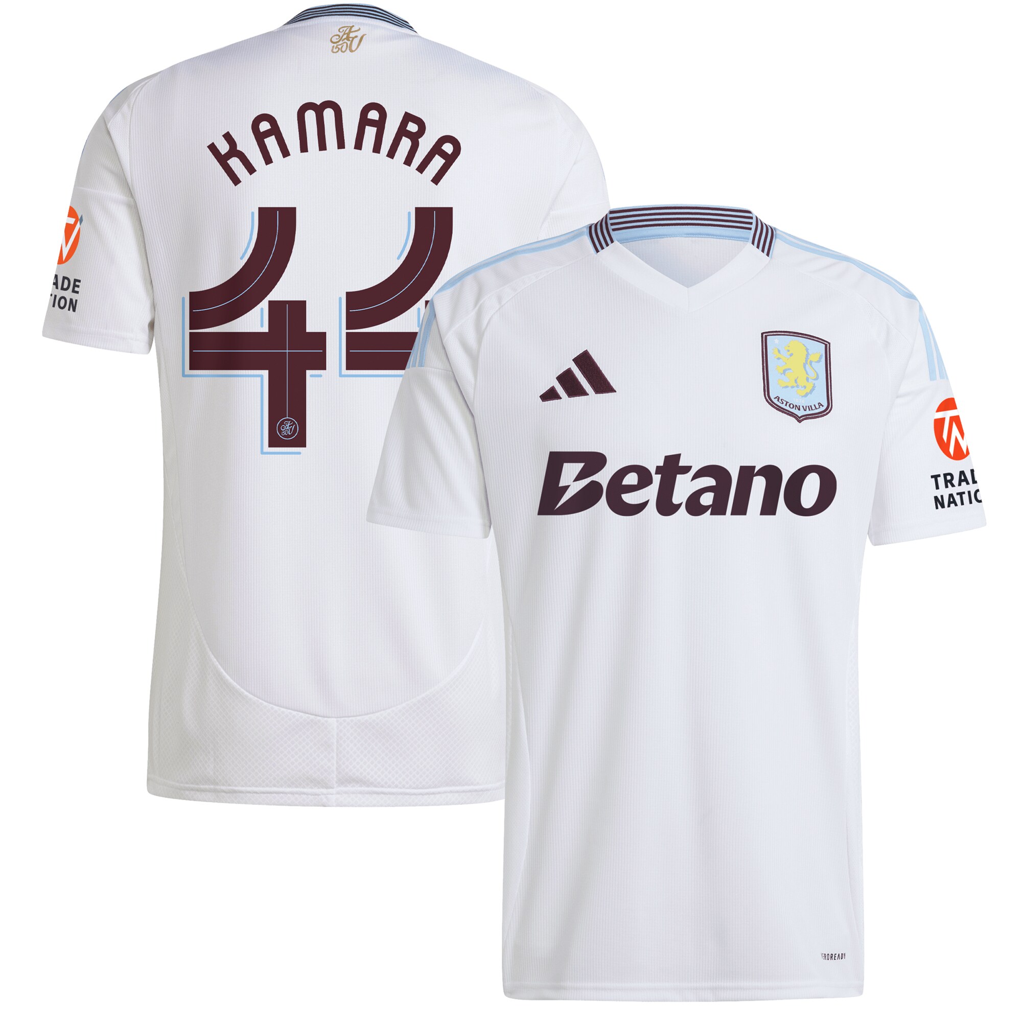 aston villa adidas away shirt 2024-25 with kamara 44 cup printing Collection - Official Aston Villa Kits